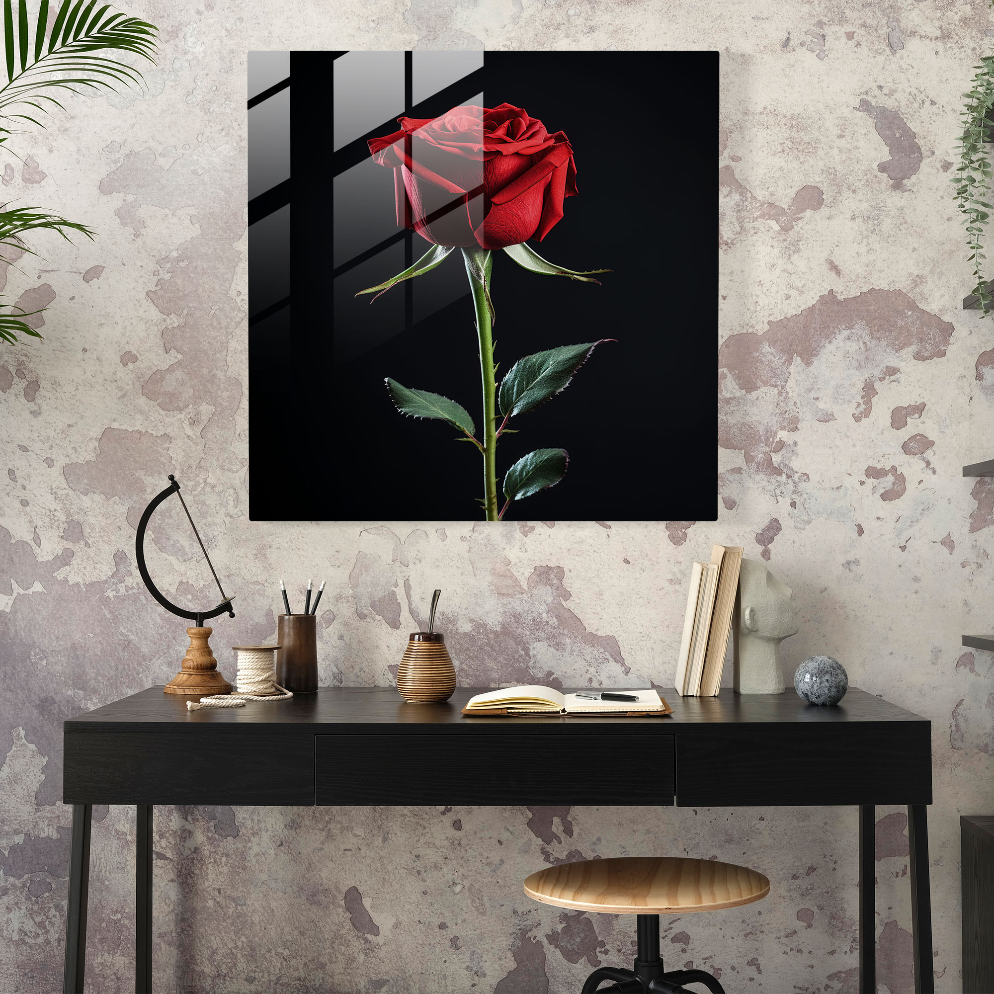 Gottvater Glasbild - Minimalistisches Design Moderne Kunst