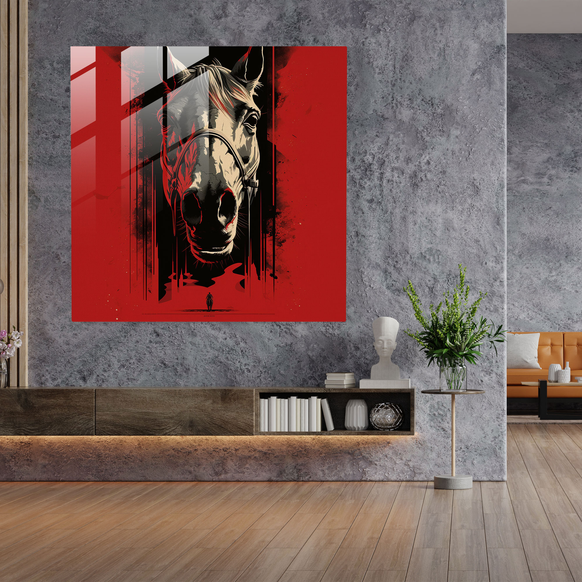 Godfather Glasbild - Pate Glasbild Filmplakat Moderne Kunst