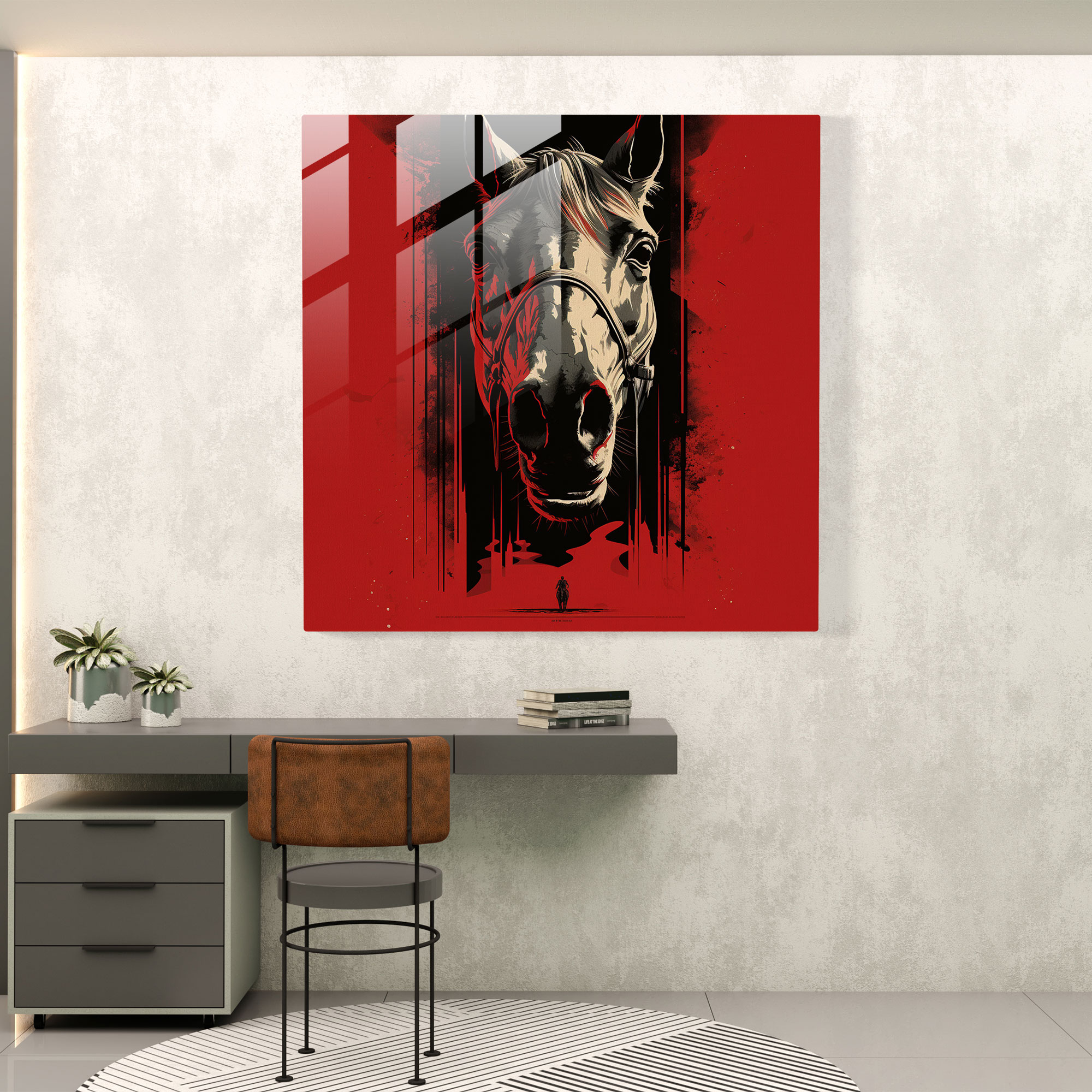Godfather Glasbild - Pate Glasbild Filmplakat Moderne Kunst