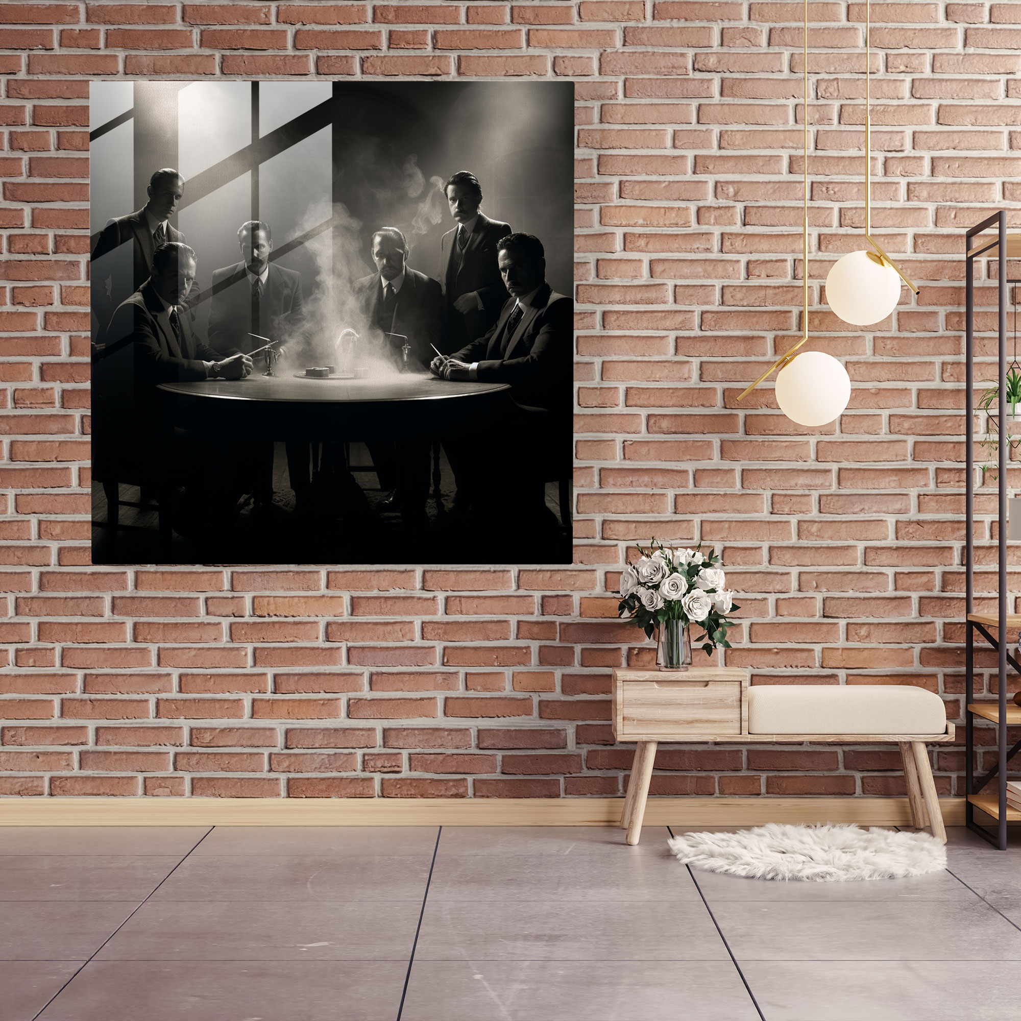 Glasbild Pate - Zuhause Dekoration Vintage