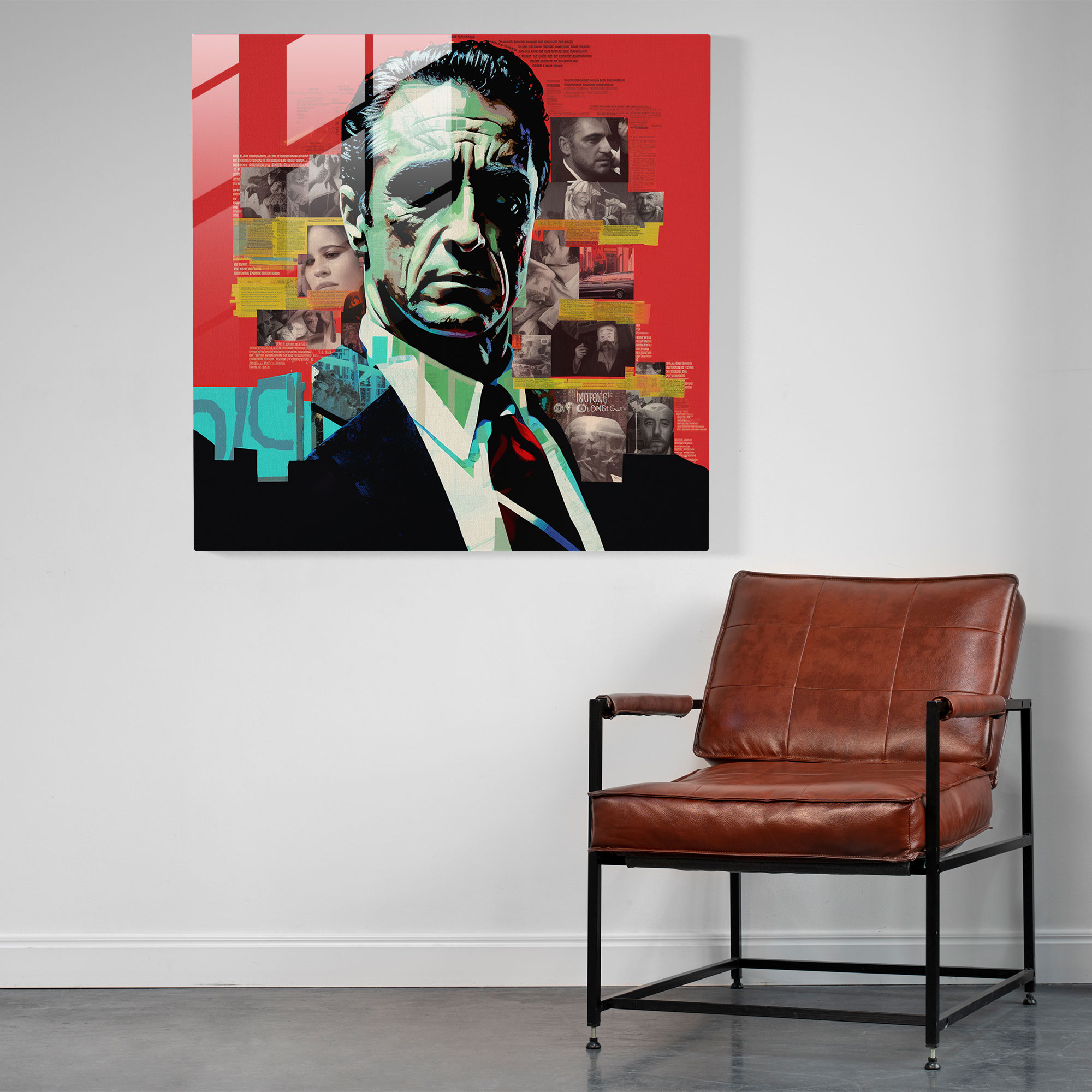 Der Pate Glasbild - Pate Glasbild Collage Wohn-Dekoration