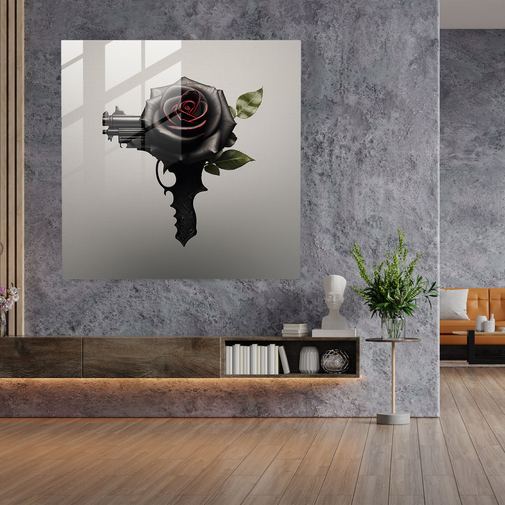 Glasbild Pate - Wanddekoration Macht
