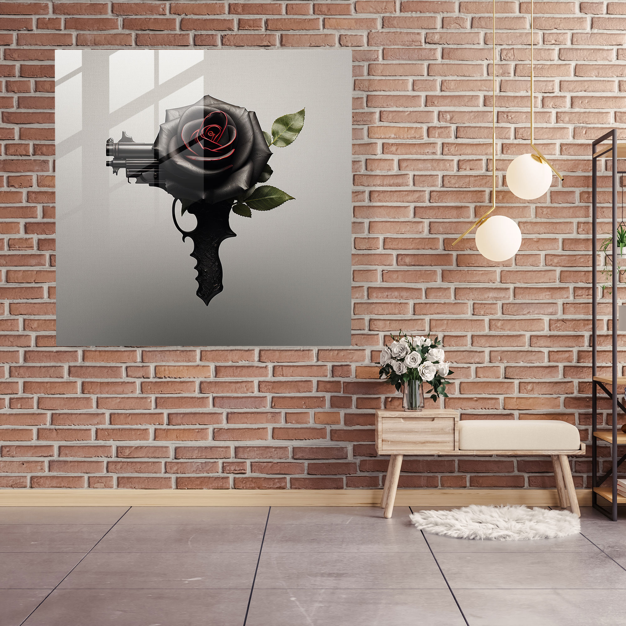 Glasbild Pate - Wanddekoration Macht
