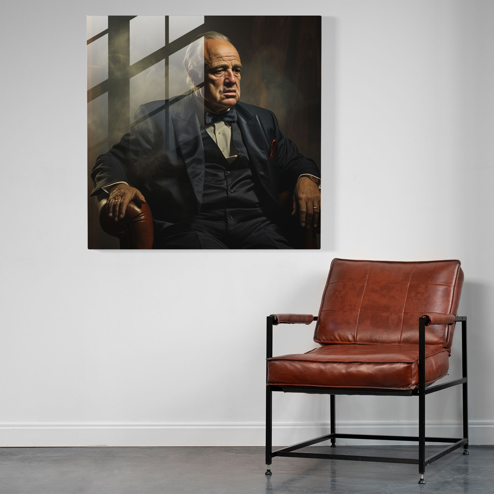 Godfather Glass Art - Godfather, Digital Artwork, Godfather, Photorealistic