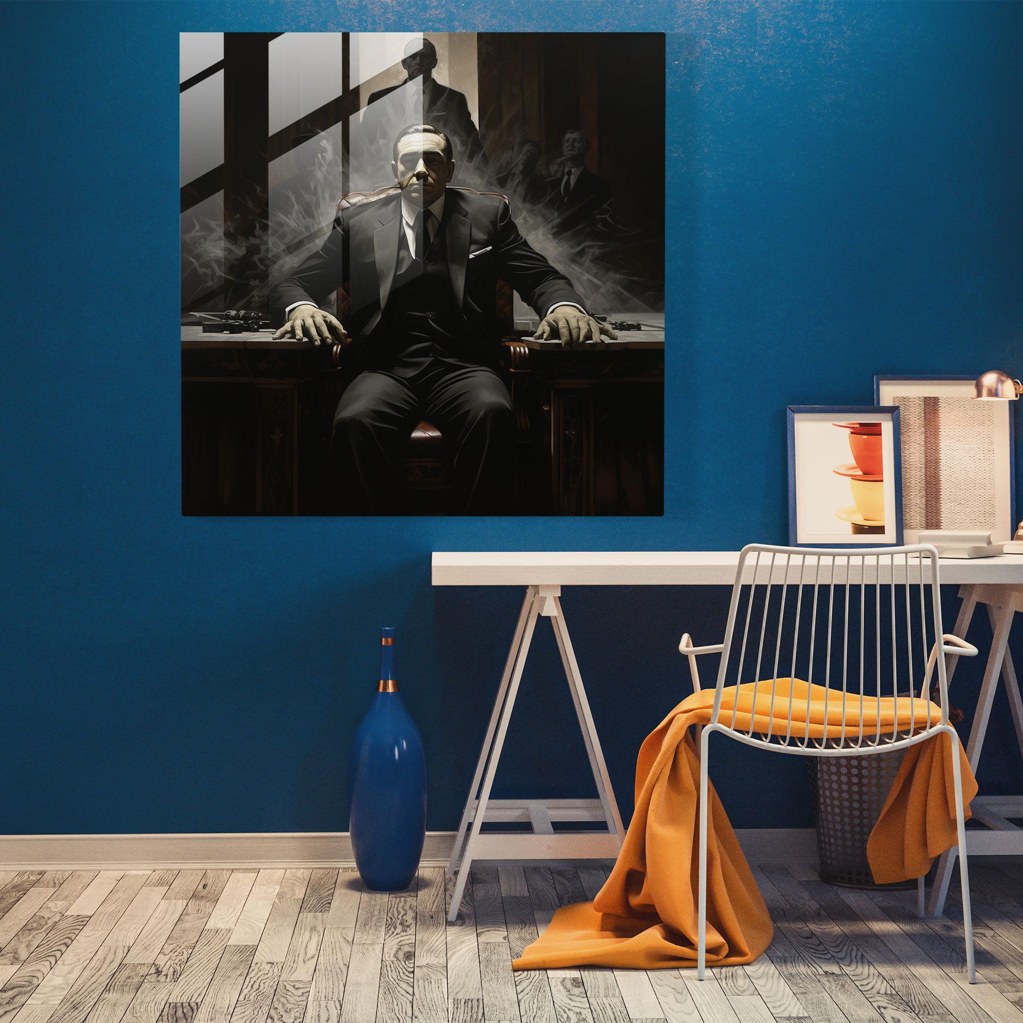 Godfather Glass Print - Godfather, Modern Art, Glass Print, Mob Boss