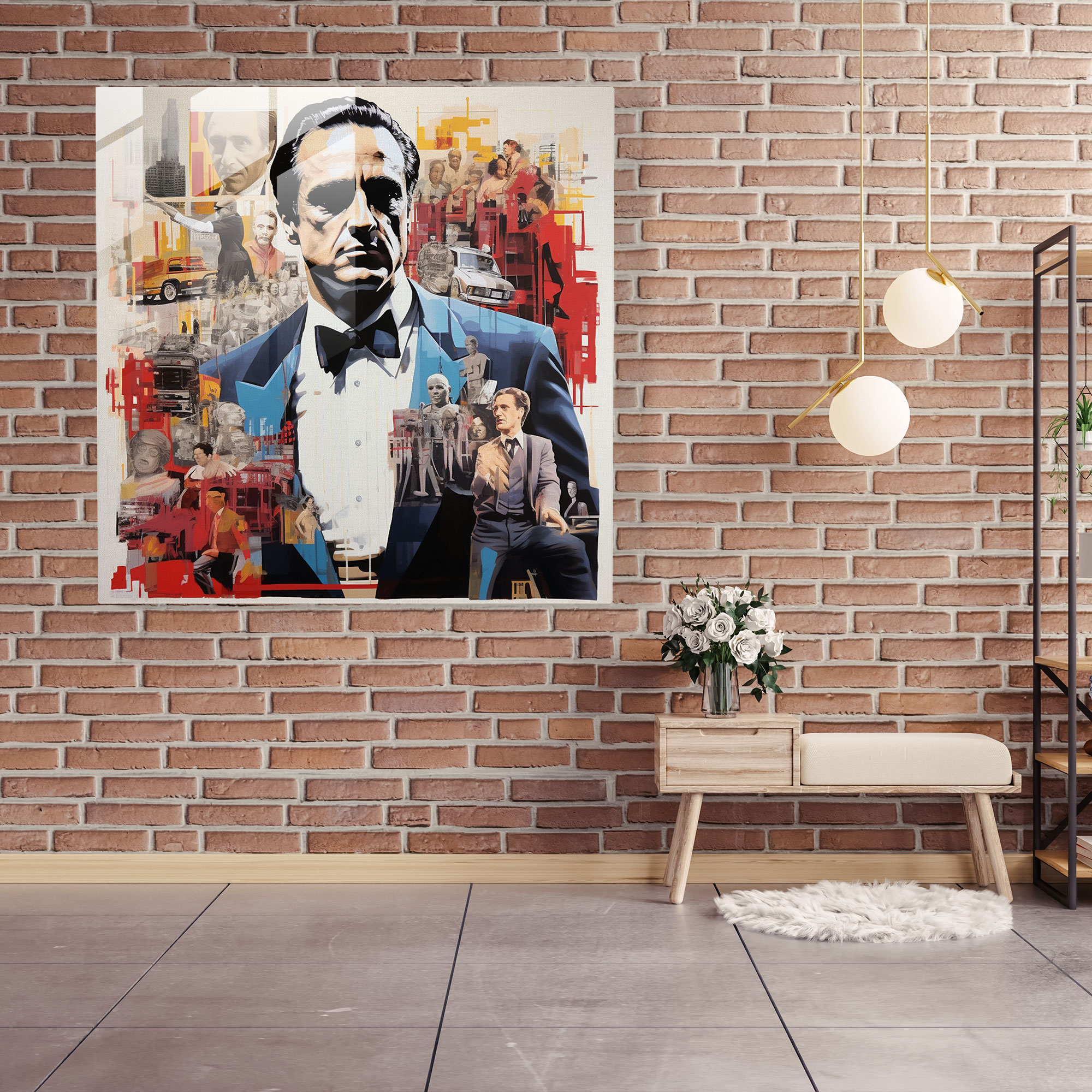 Der Pate Glasbild - Szenen aus dem Film Collage