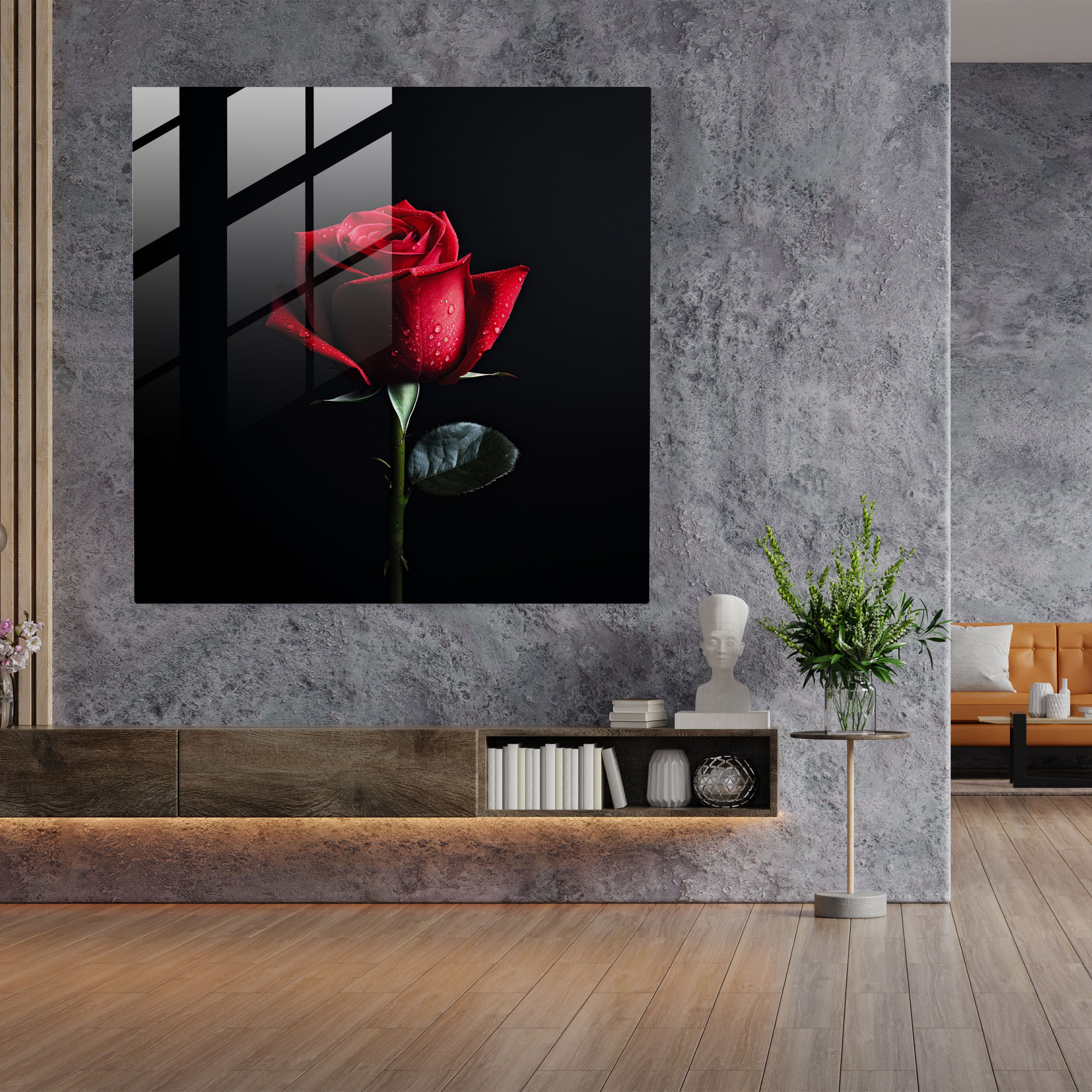 Glasbild Pate - Zuhause Dekoration Moderne Kunst Liebe