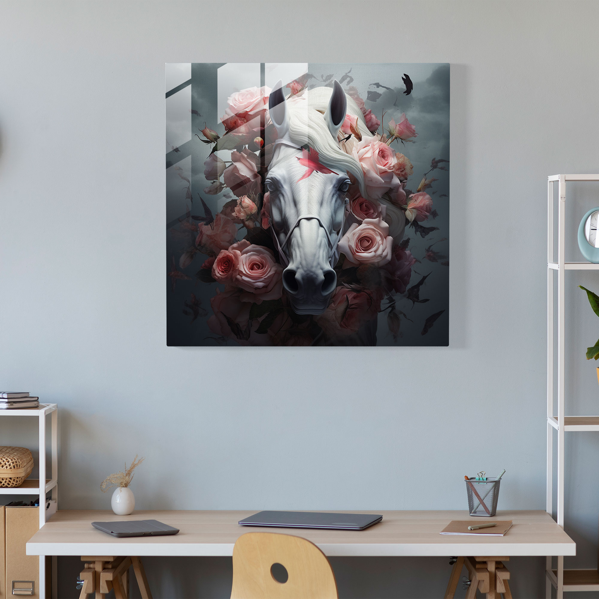 Godfather Surreal Glass Print - Godfather, Glass Print, Surrealism, Power
