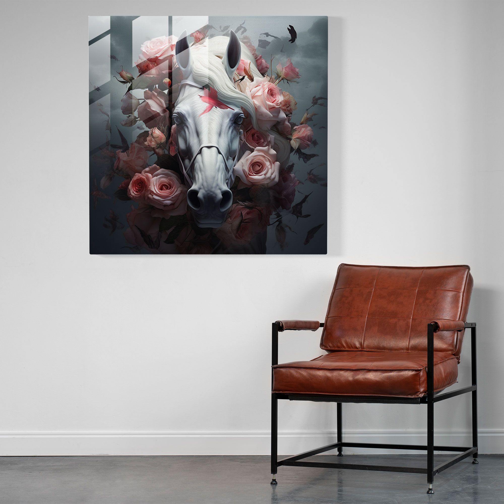 Godfather Surreal Glass Print - Godfather, Glass Print, Surrealism, Power