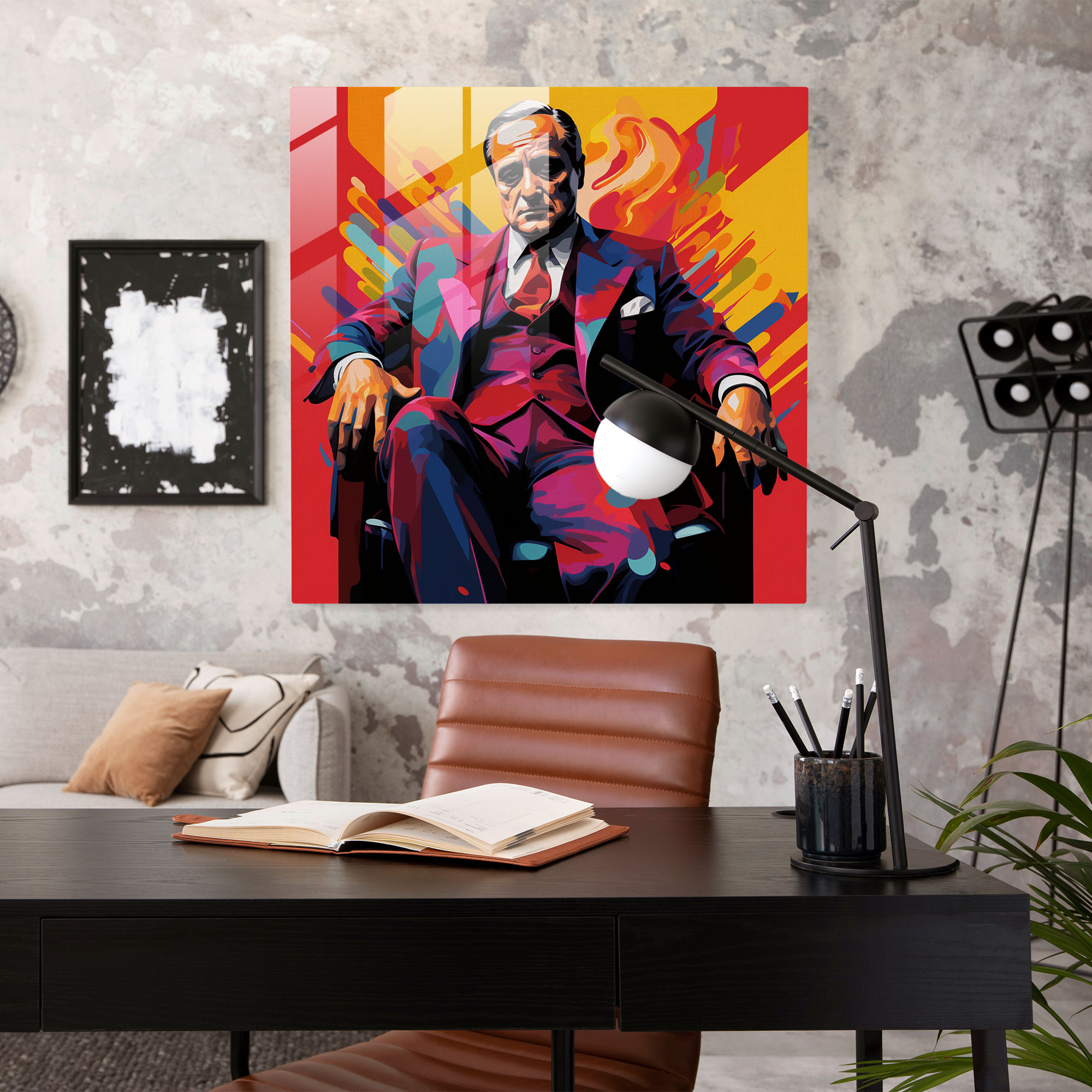 Godfather Pop Art Glass Print - Godfather, Glass Print, Glass Art, Godfather