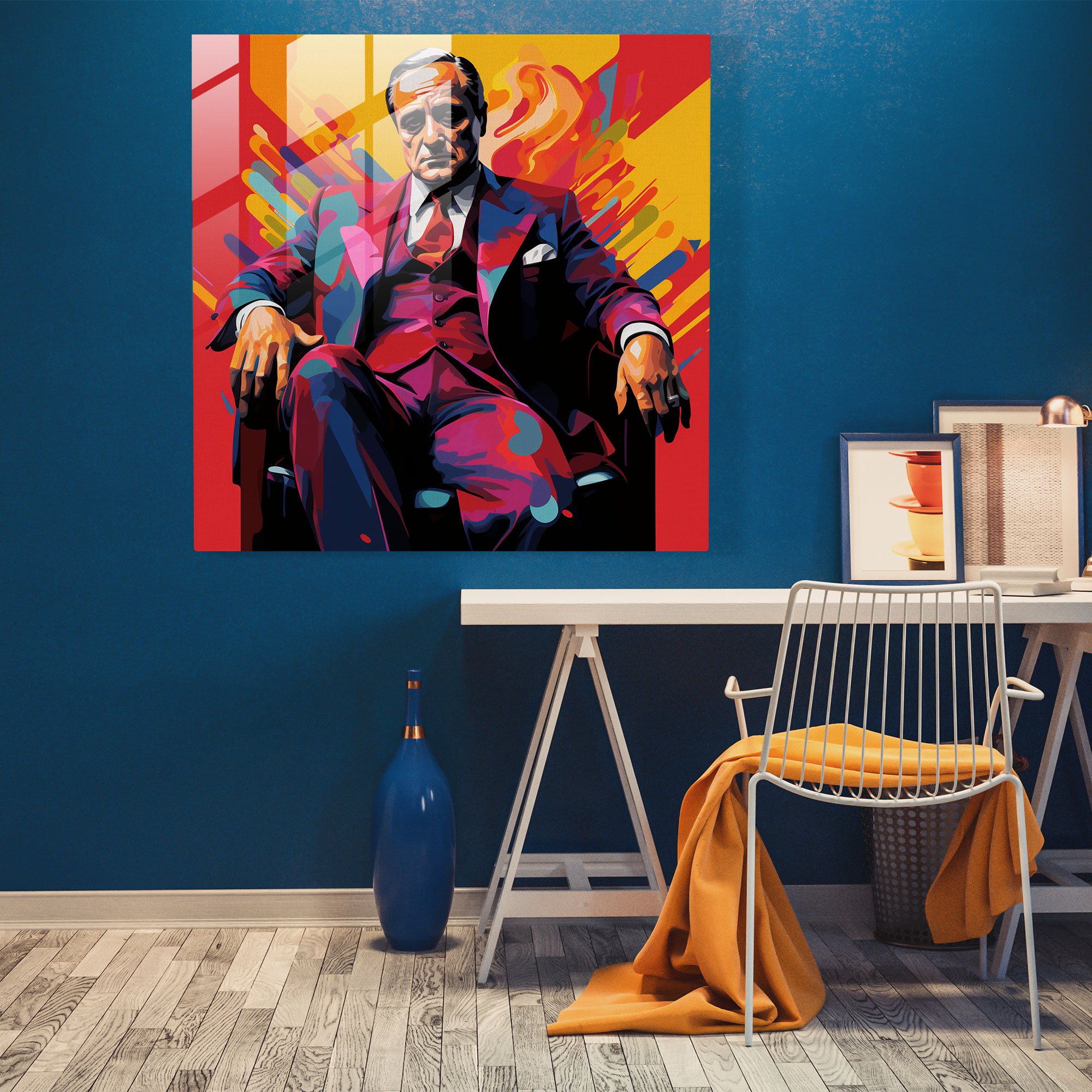 Godfather Pop Art Glass Print - Godfather, Glass Print, Glass Art, Godfather