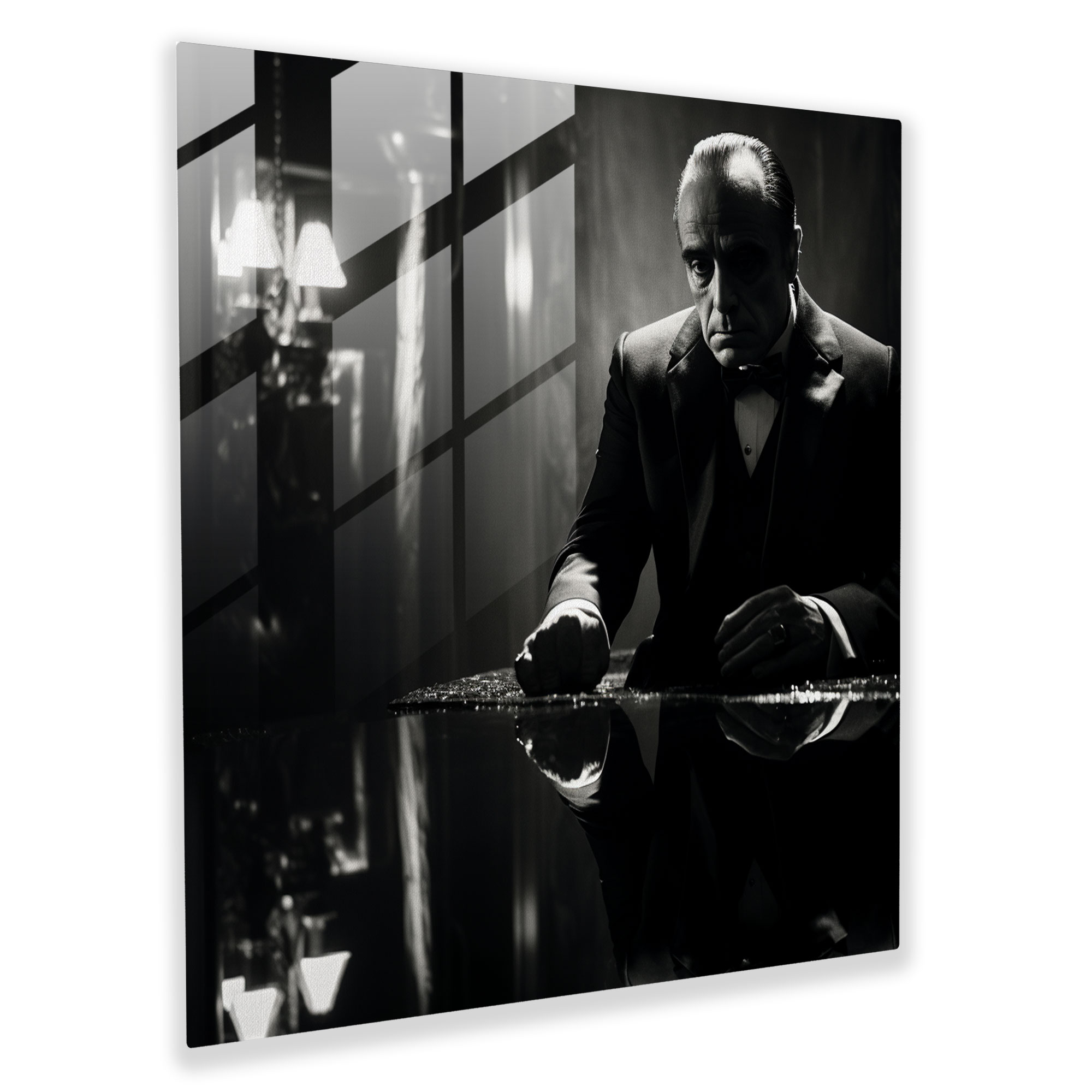 Godfather Reflection Glass Print - Godfather, Wall Decoration, Reflection, Glass Art