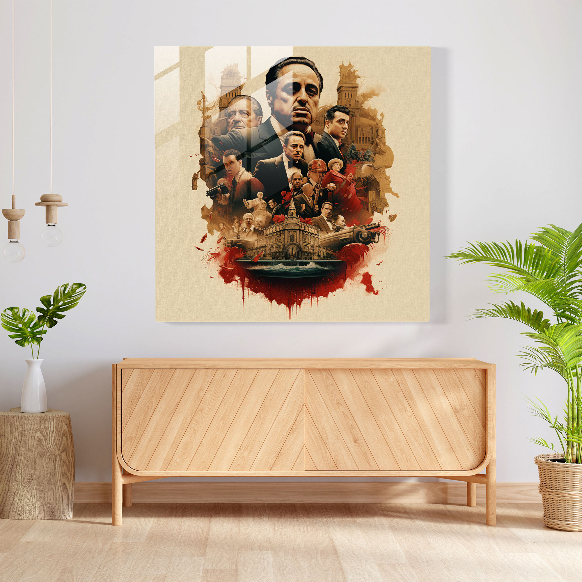 Godfather Glass Print - Godfather, Glass Art, Home Decoration, Godfather