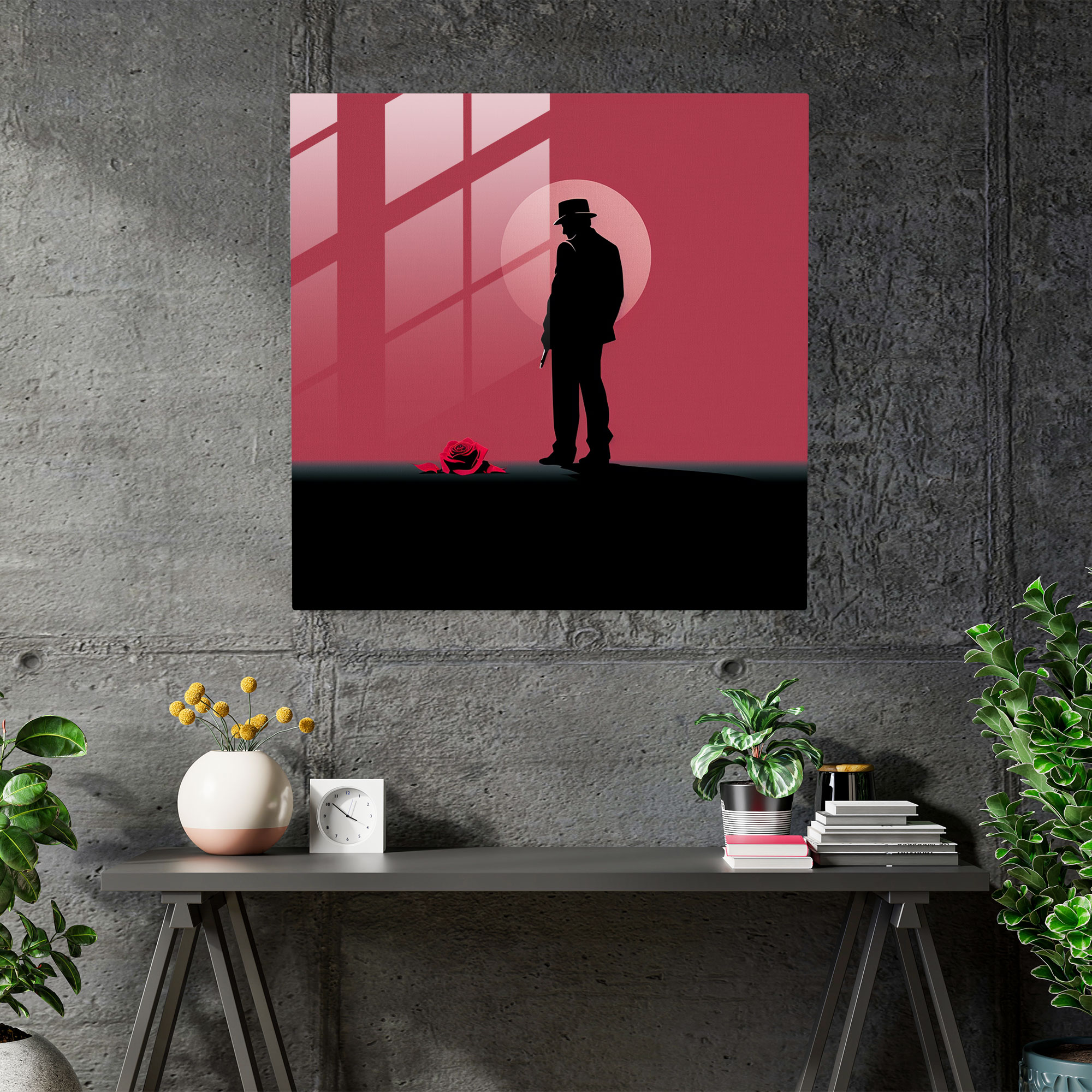 Glasbild Pate - Rose Kontrolle