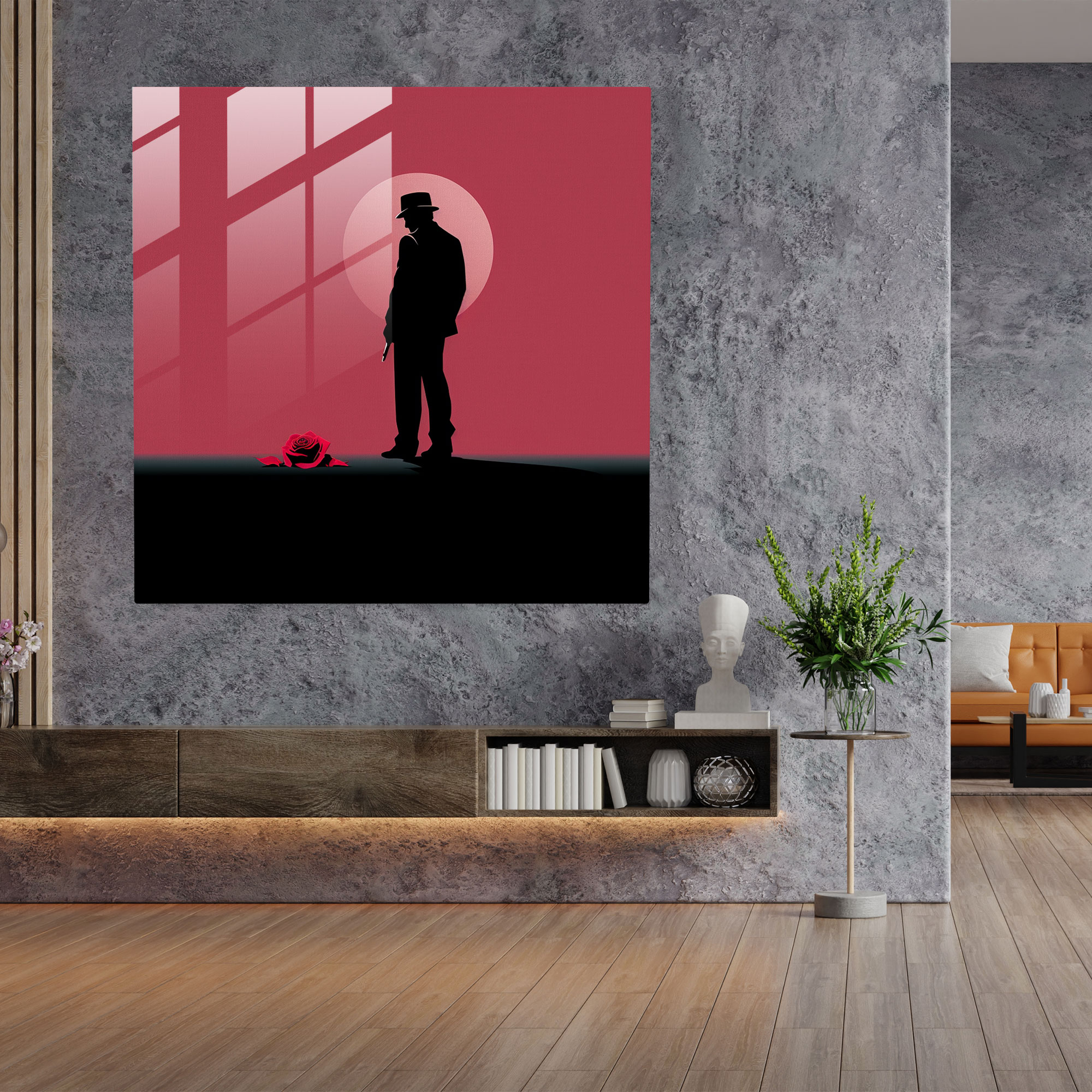 Glasbild Pate - Rose Kontrolle