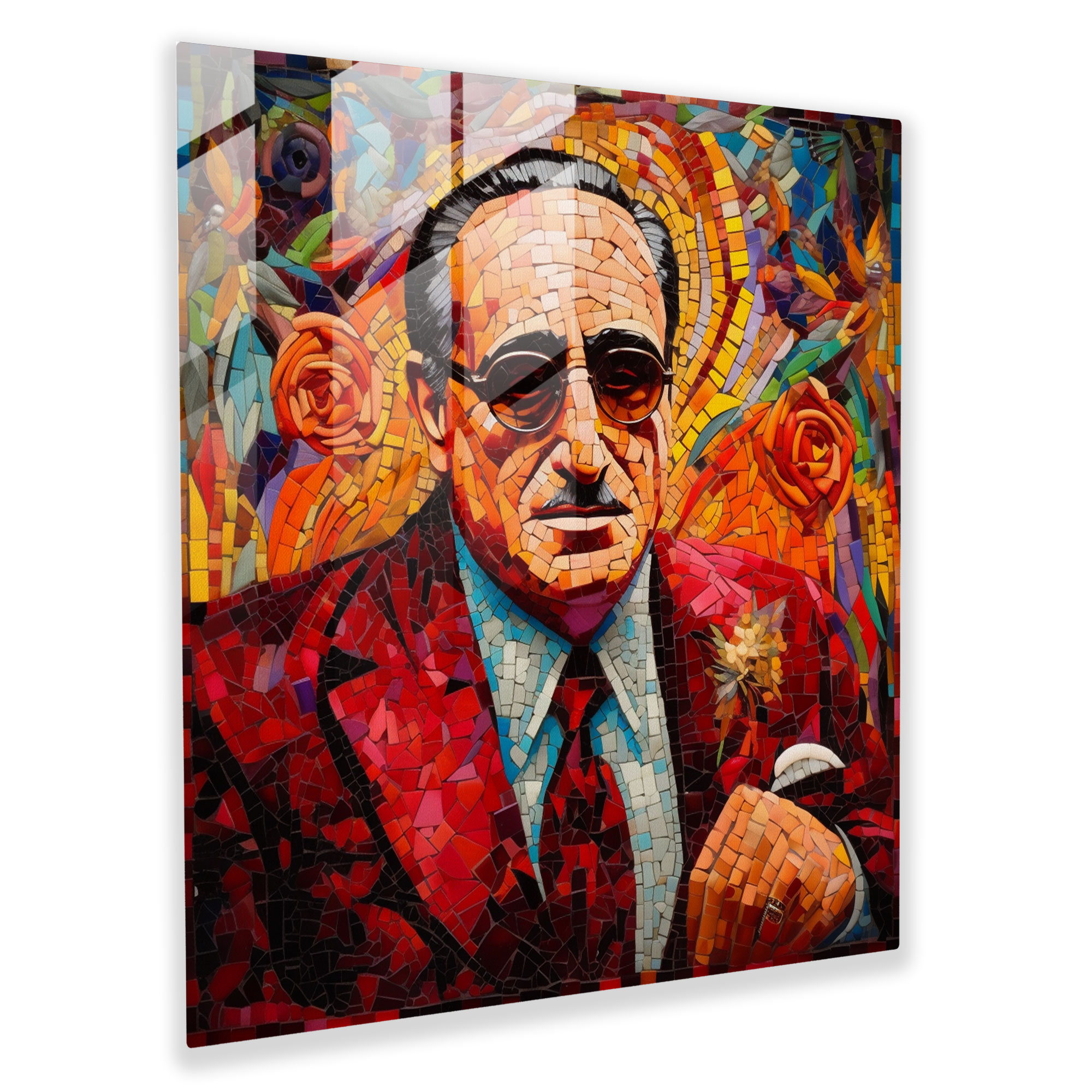Godfather Glass Wall Art - Mosaic Masterpiece - Godfather, Influence, Masterpiece, Glass Print