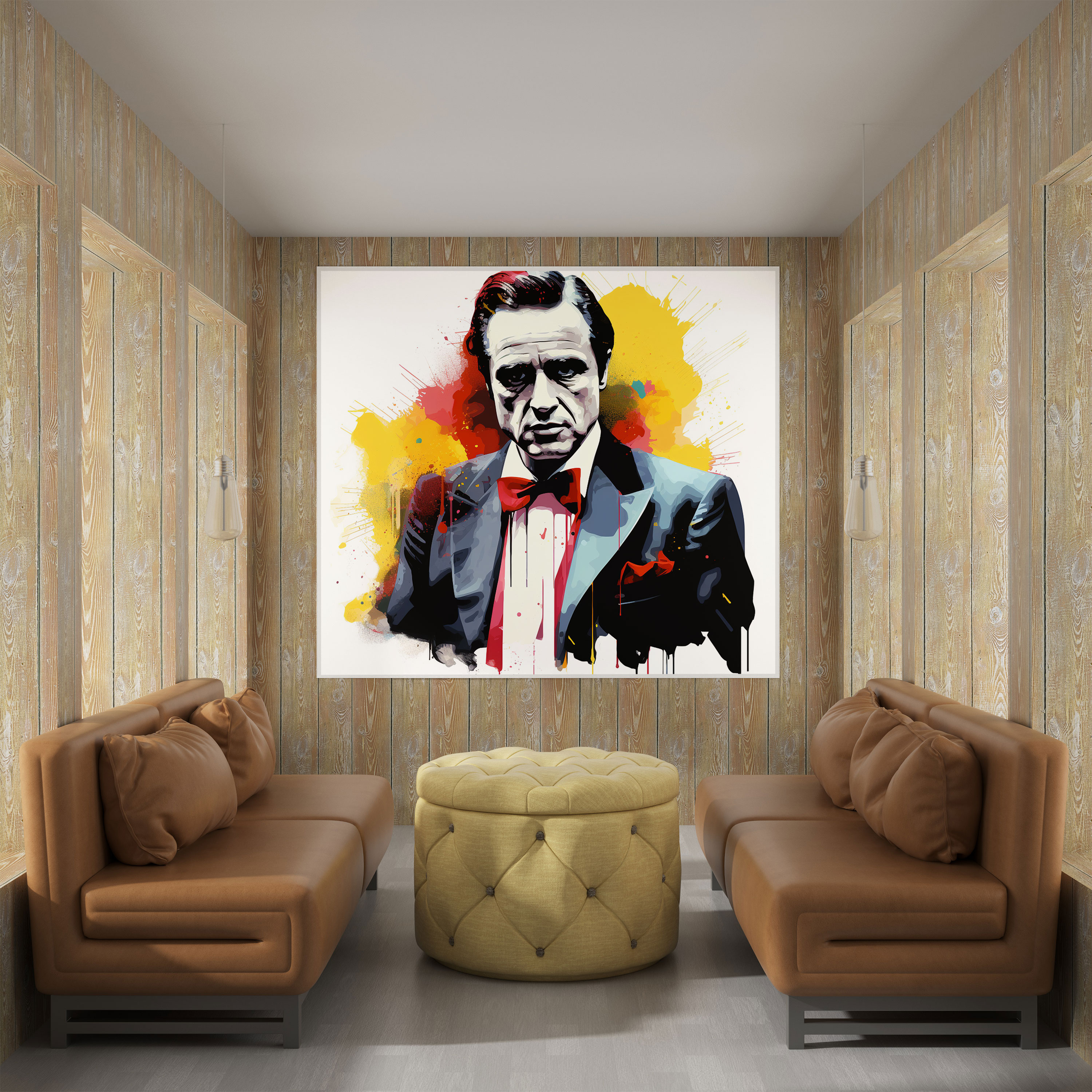 Godfather Pop Art Canvas Print - Godfather, Contemporary Appeal, Godfather, Home Decoration