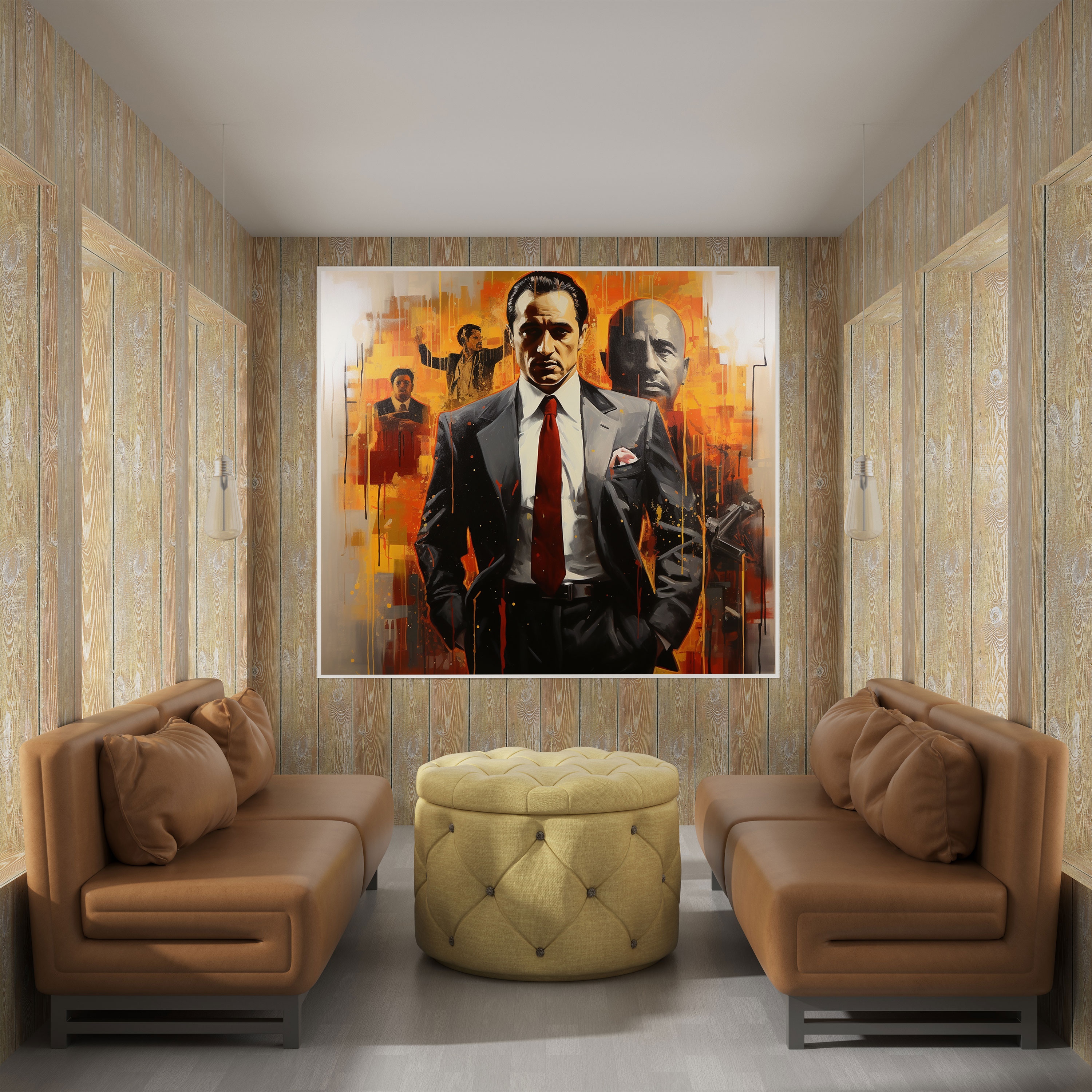 Godfather Contemporary Abstract Canvas Print - Godfather, Home Decoration, Canvas, Godfather