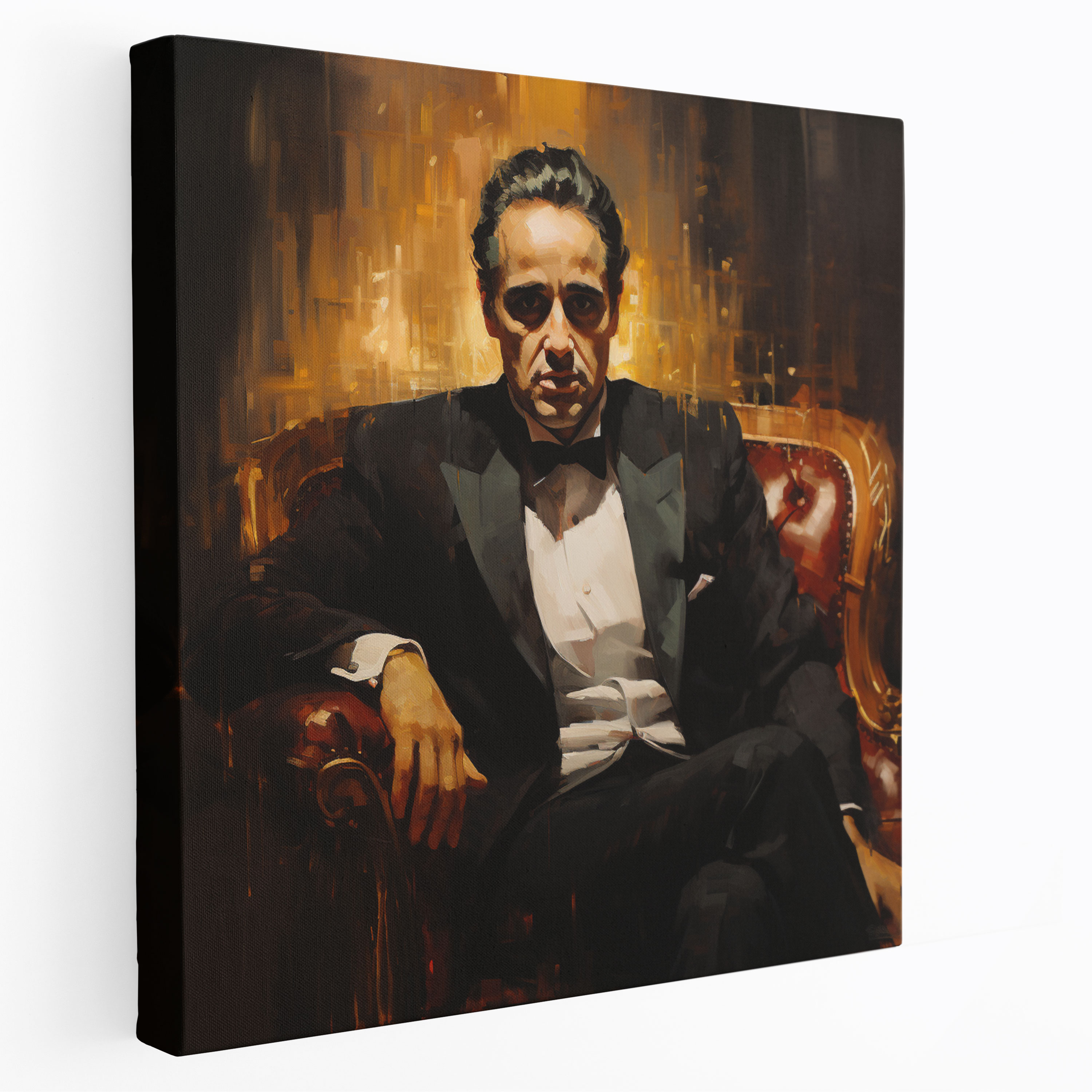Godfather Impressionist Inspired Canvas Print - Godfather, Impressionist Painting, Godfather, Wall Decoration