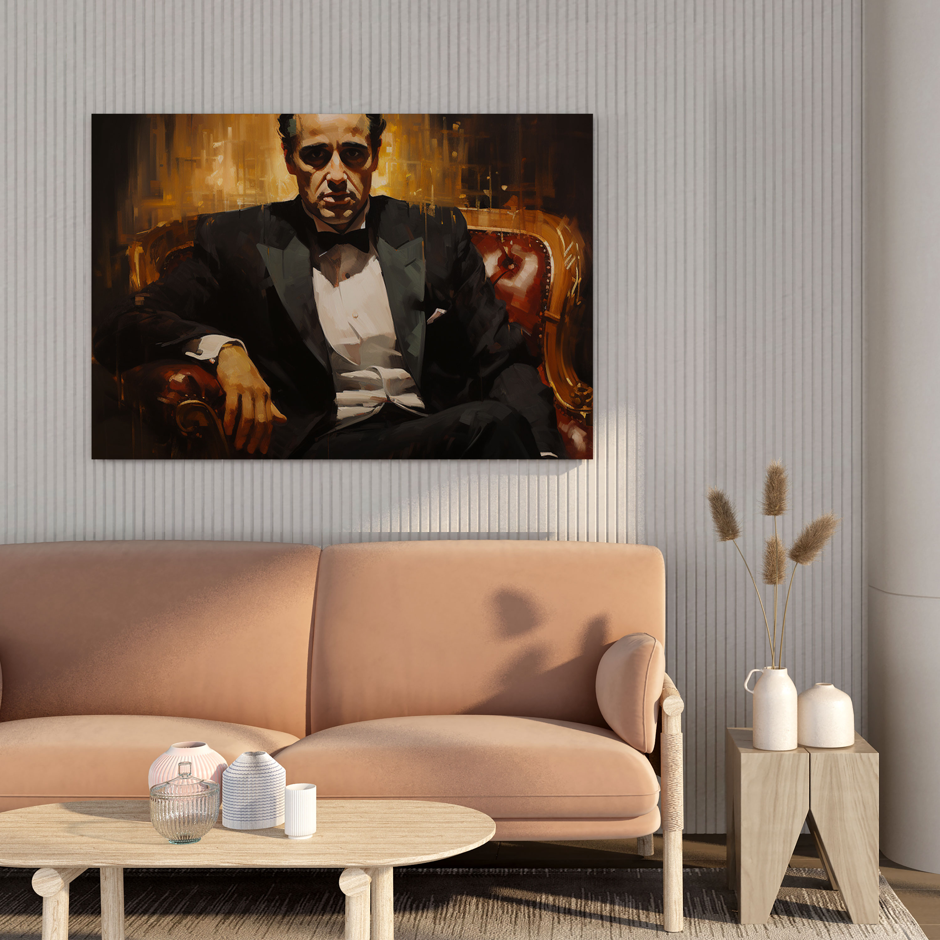Godfather Impressionist Inspired Canvas Print - Godfather, Impressionist Painting, Godfather, Wall Decoration