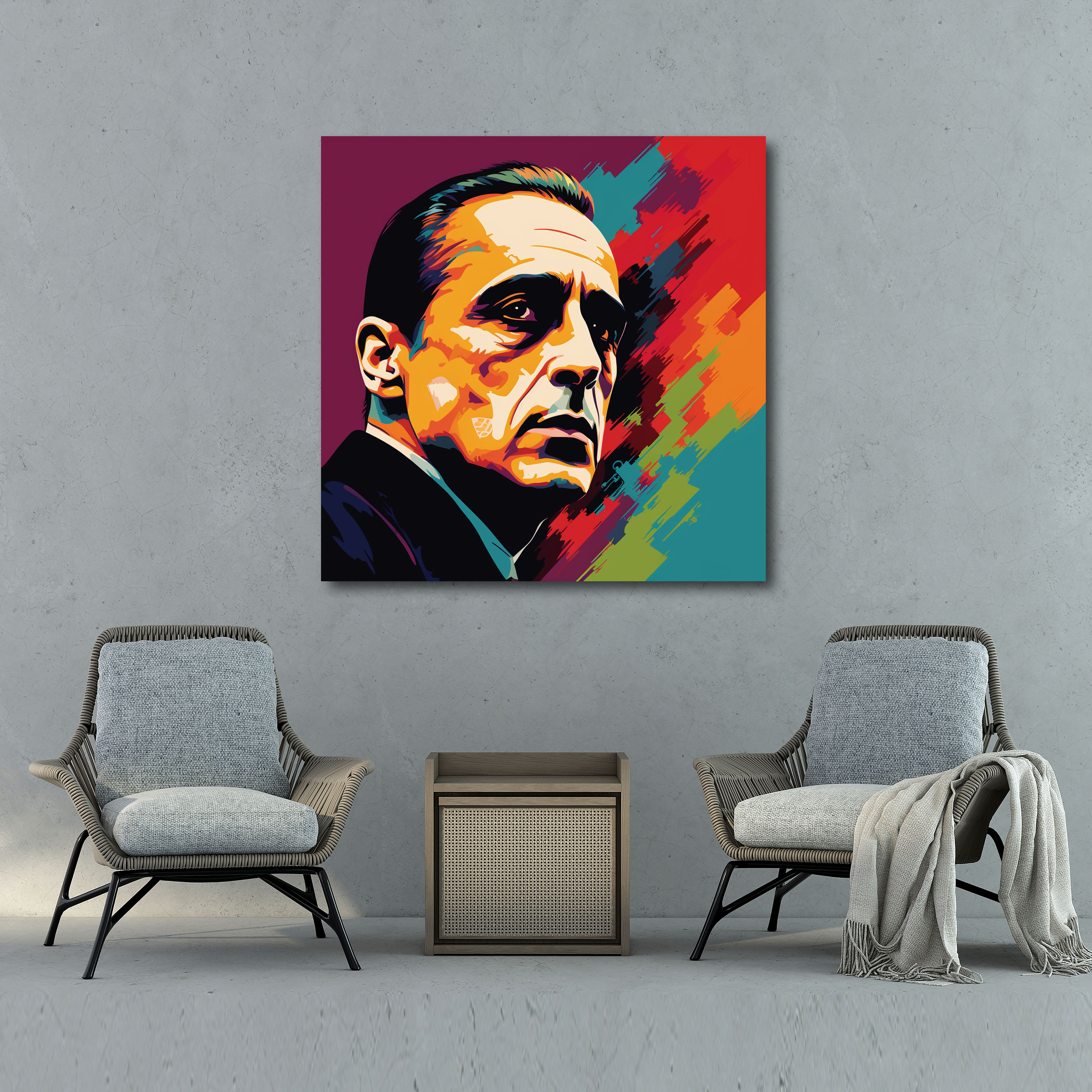 Godfather Canvas Print - Pop Art Godfather Quote Close-Up - Godfather, Pop Art, Wall Decoration, Canvas Print