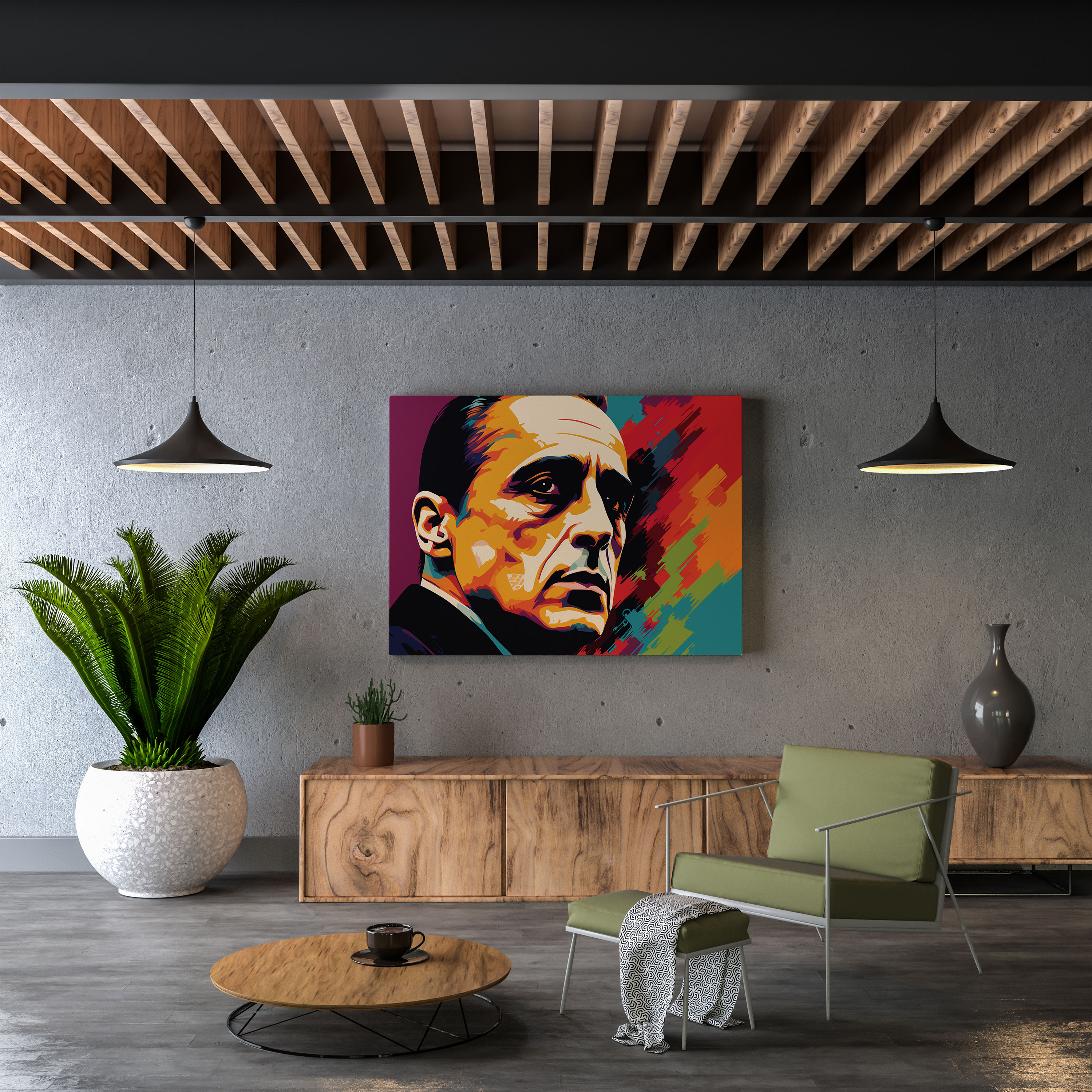 Godfather Canvas Print - Pop Art Godfather Quote Close-Up - Godfather, Pop Art, Wall Decoration, Canvas Print