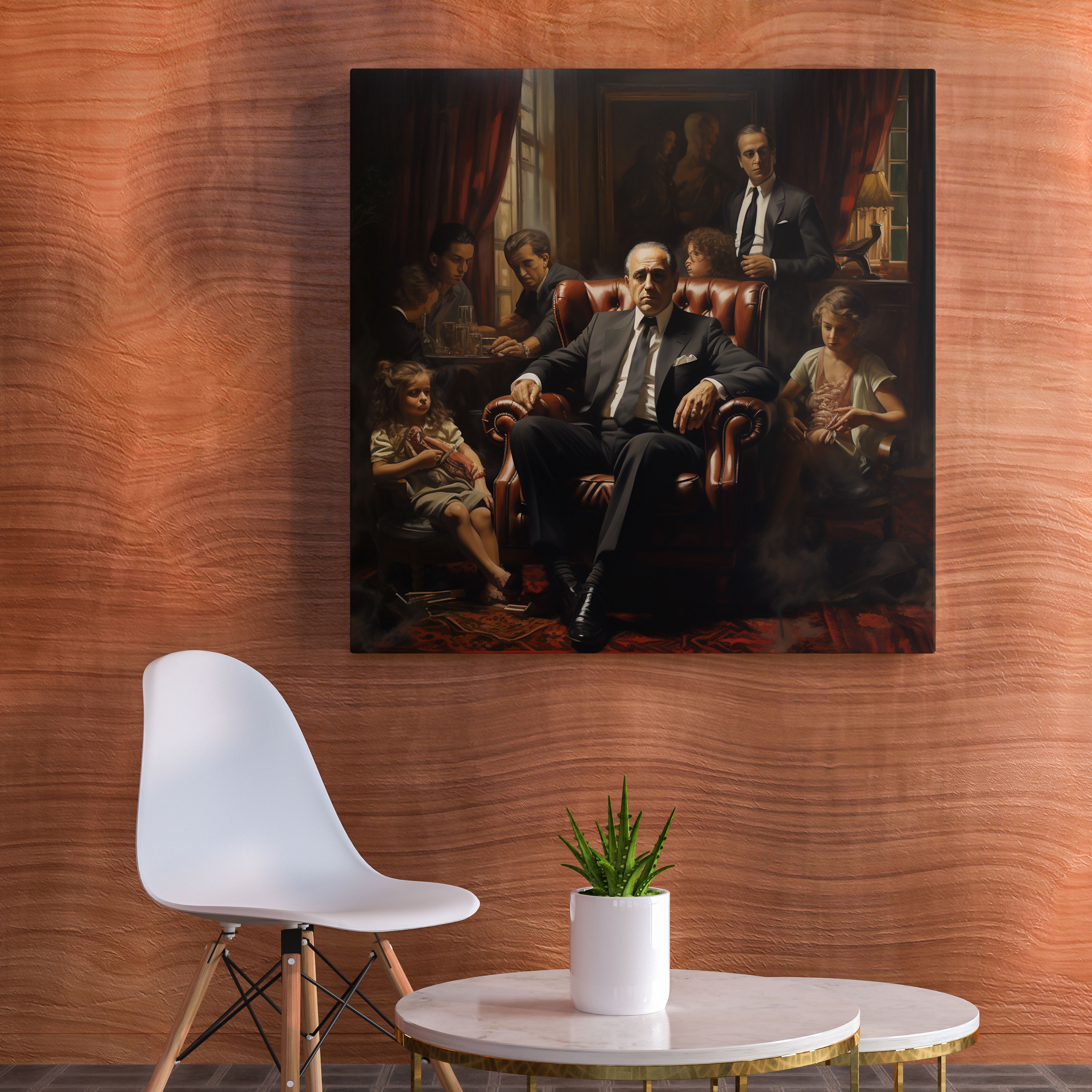 Godfather Classic Oil Painting Canvas Wall Art - Godfather, Canvas, Wall Art, Wall Decoration