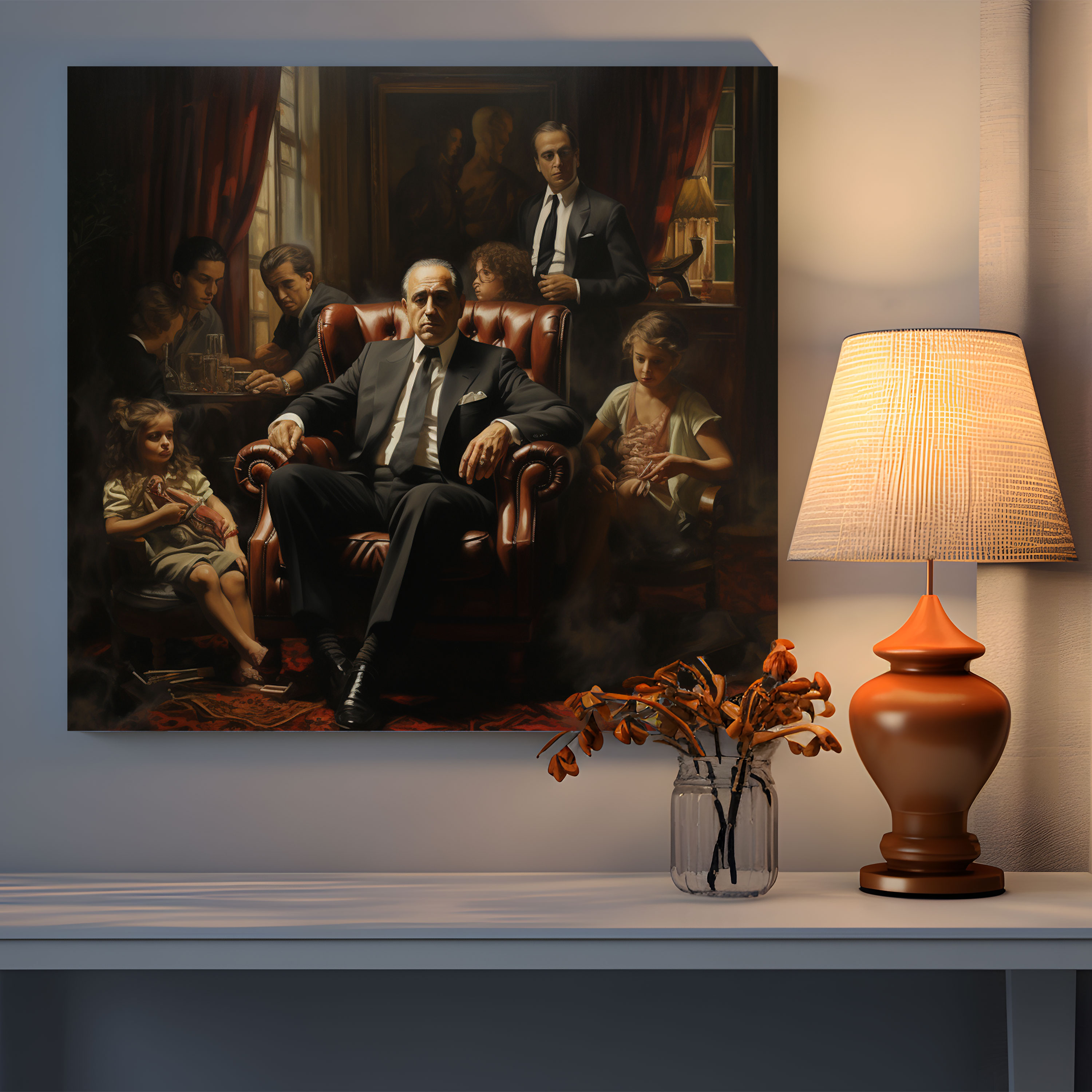 Godfather Classic Oil Painting Canvas Wall Art - Godfather, Canvas, Wall Art, Wall Decoration