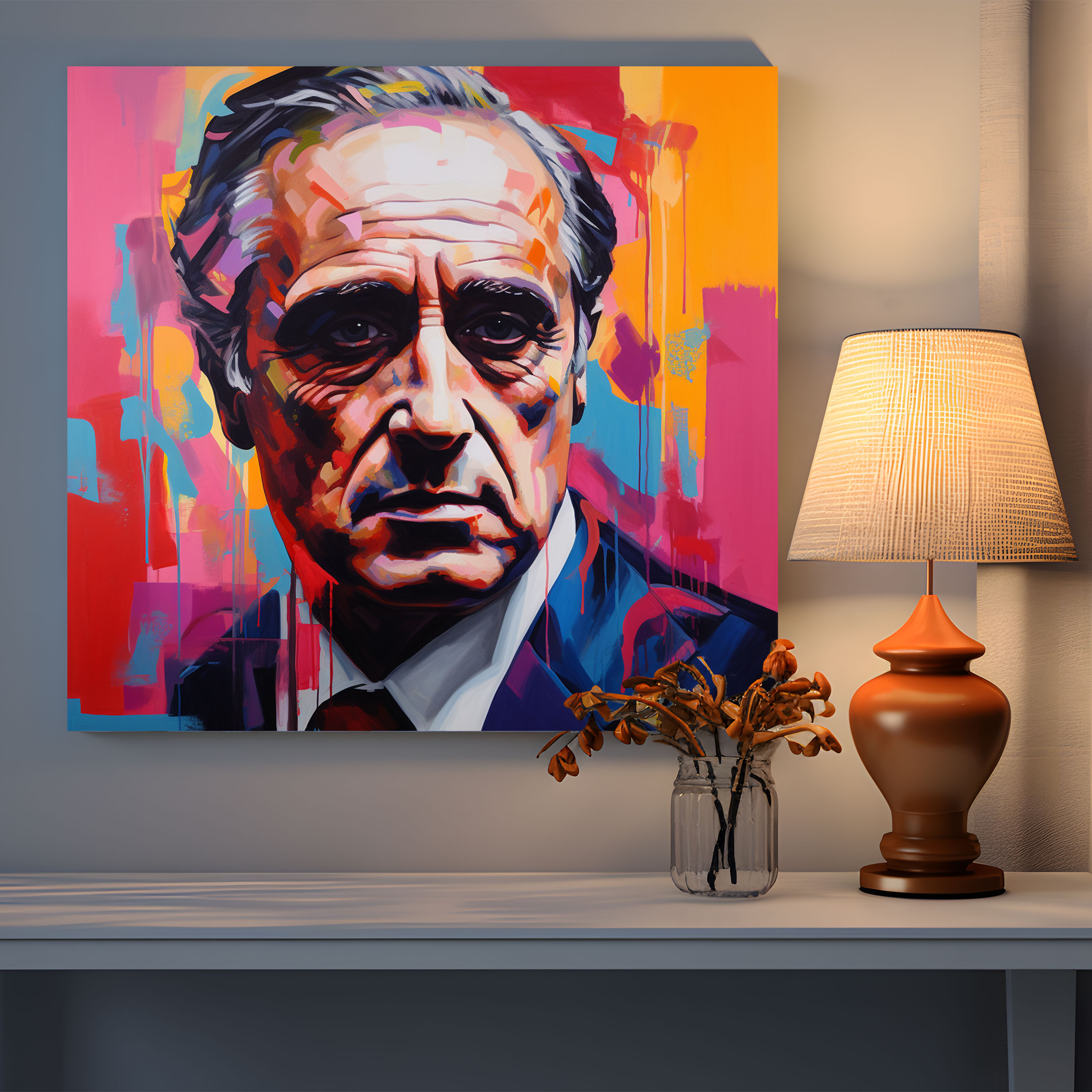 Godfather Modern Pop Art Canvas Print - Godfather, Canvas Print, Home Decoration, Modern Pop Art