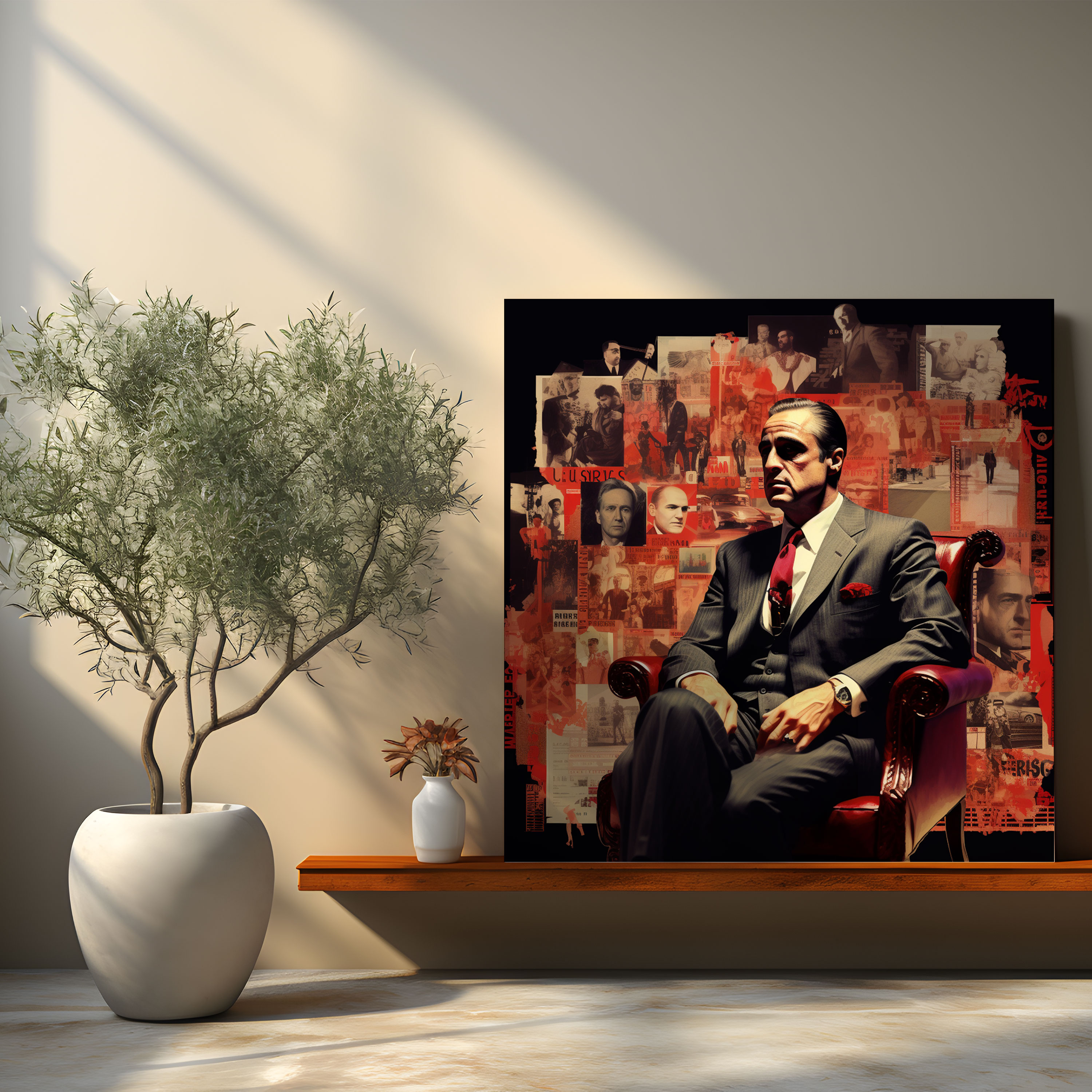 Godfather Digital Collage Canvas Wall Art - Godfather, Wall Art, Wall Decoration, Digital Collage