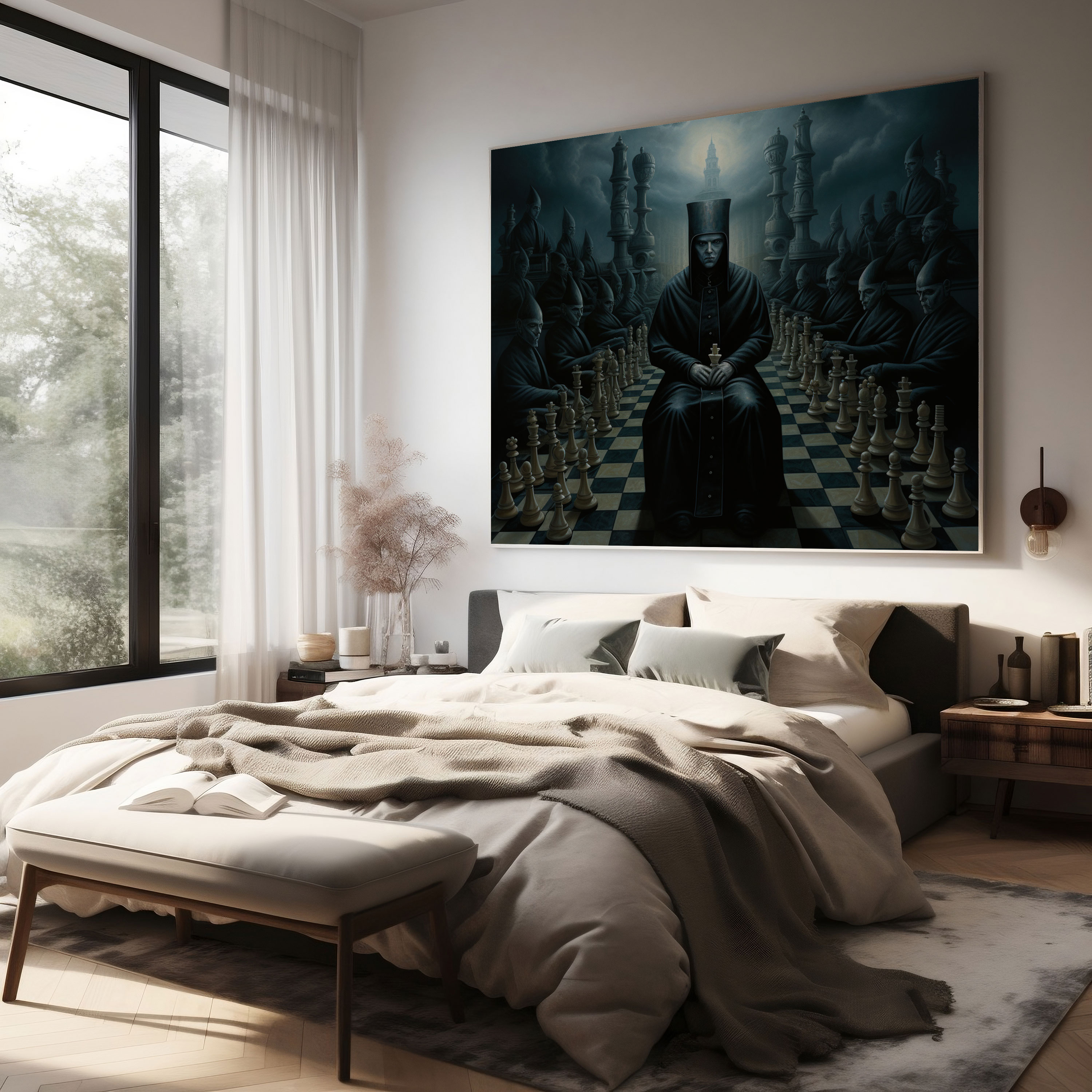 Godfather Canvas Print - Surrealistic Chessboard - Godfather, Canvas Wall Art, Wall Art, Canvas Print