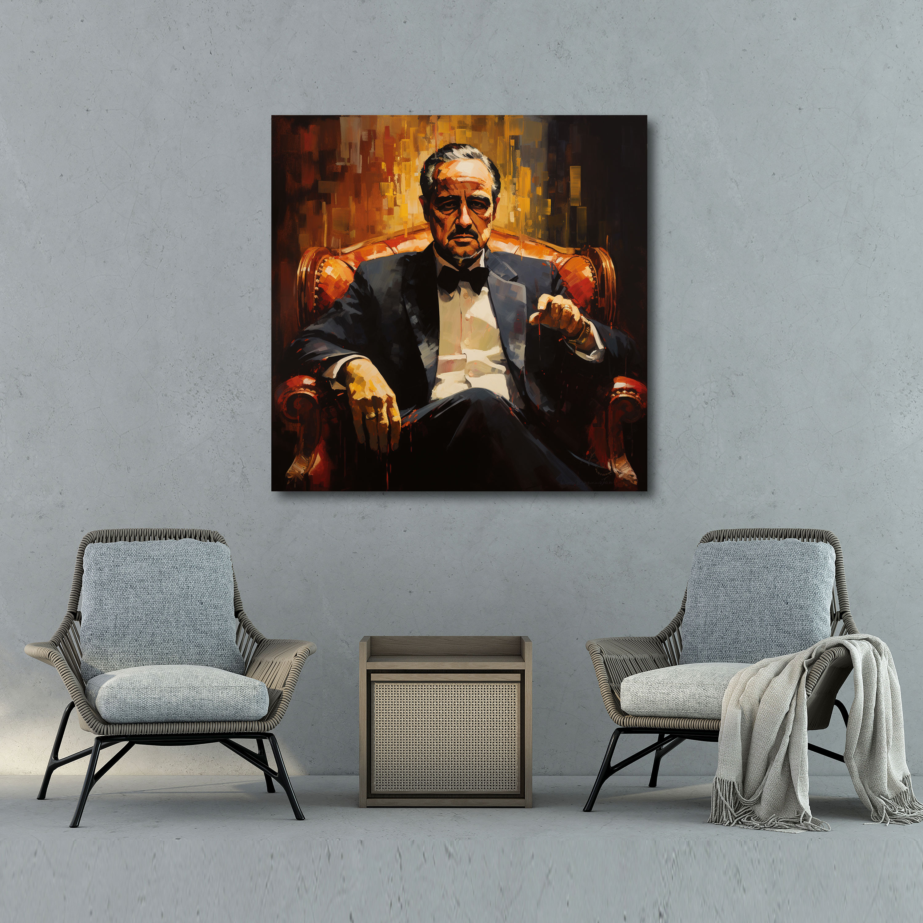 Godfather Canvas Print - Enchanting Oil Painting - Godfather, Wall Art, Canvas Wall Art, Canvas Print