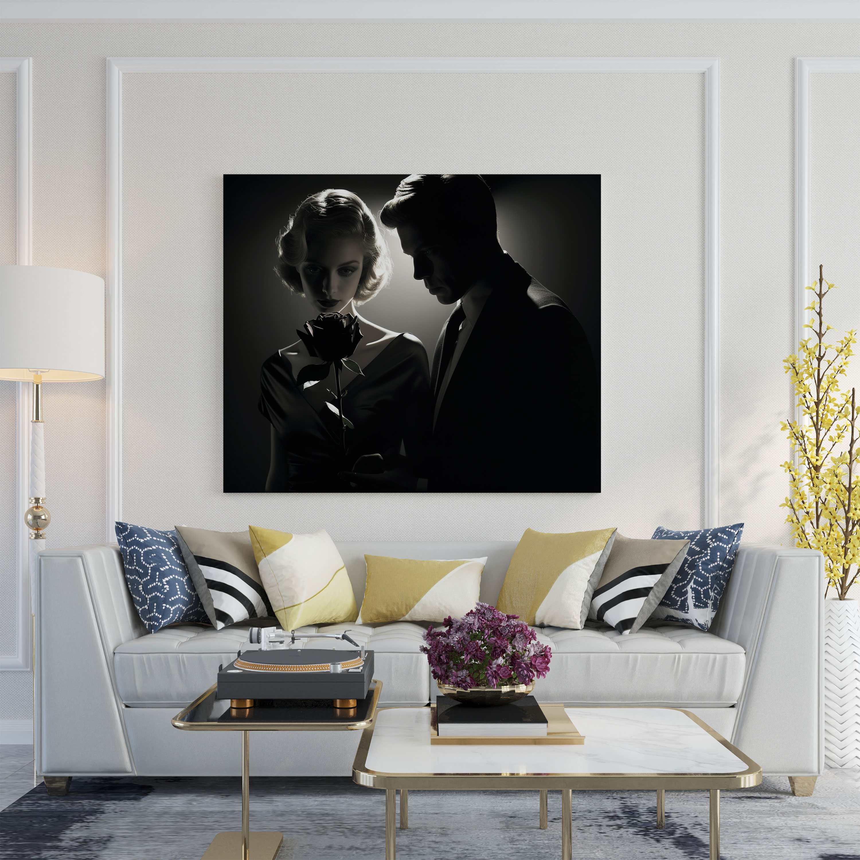 Godfather Film Noir Canvas Print - Godfather, Wall Decoration, Canvas Print, Wall Art