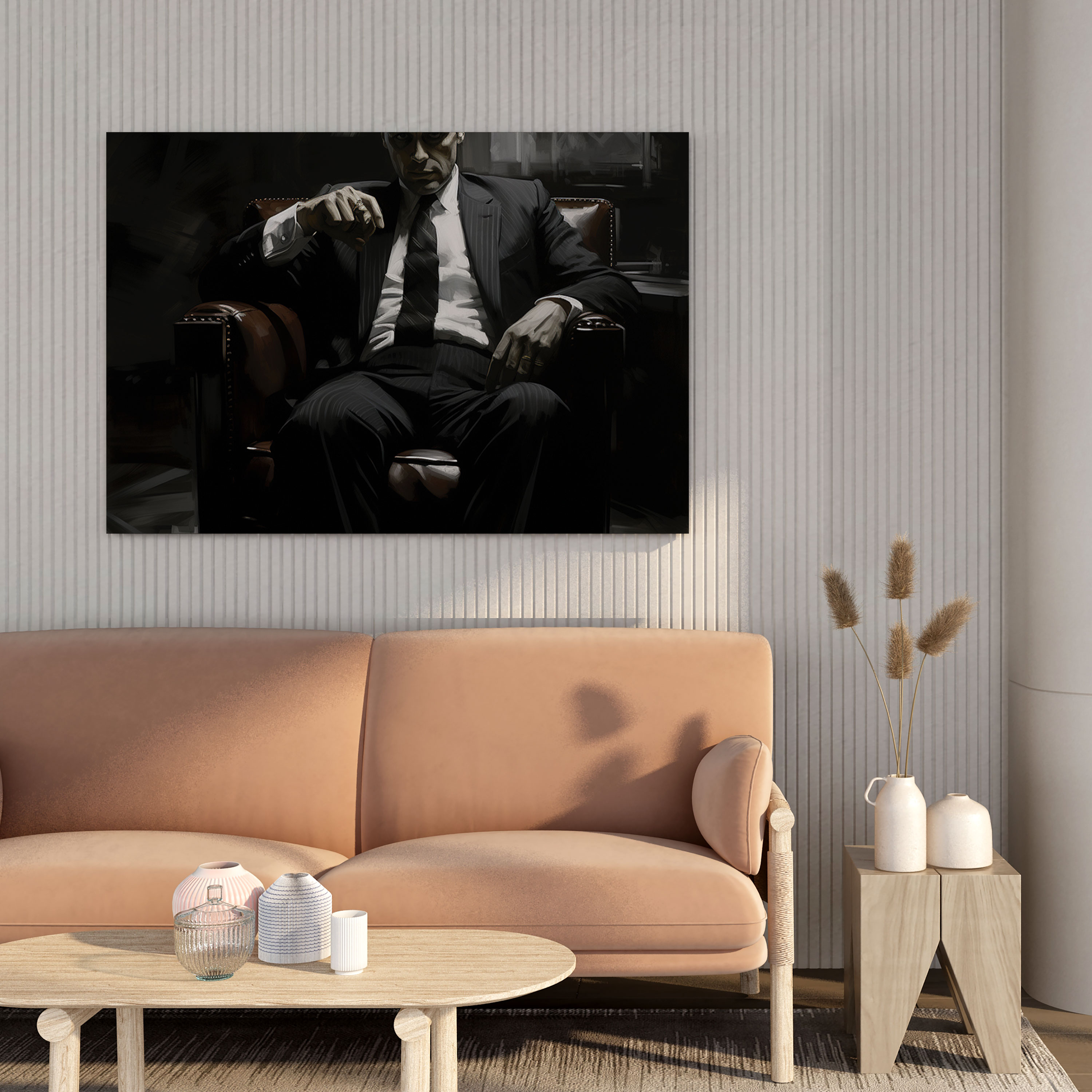 Godfather Canvas Print - Classic Black And White Painting - Godfather, Canvas Wall Art, Godfather, Canvas