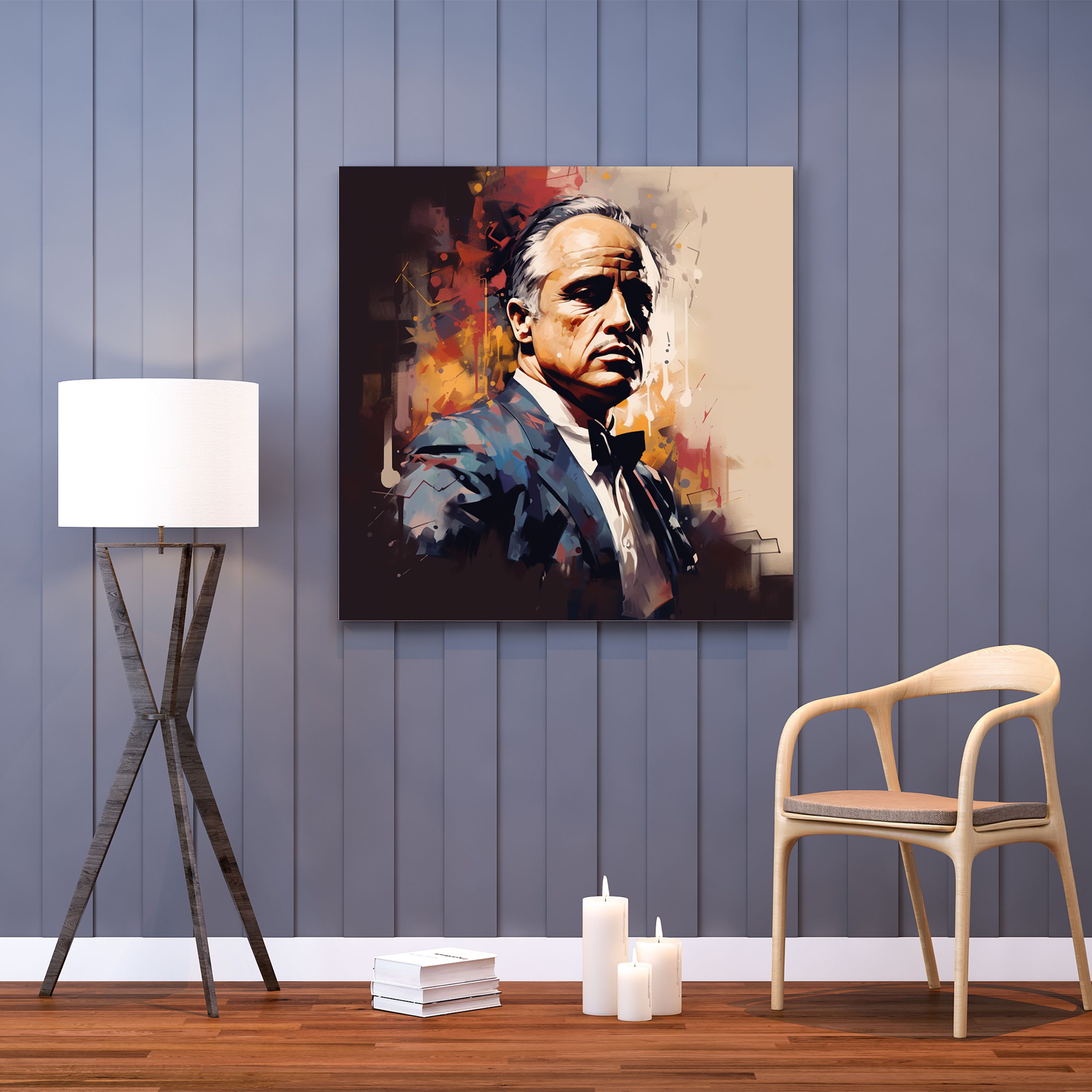 Godfather Canvas Print - Contemporary Digital Illustration - Godfather, Canvas Wall Art, Contemporary Digital Illustration, Wall Decoration