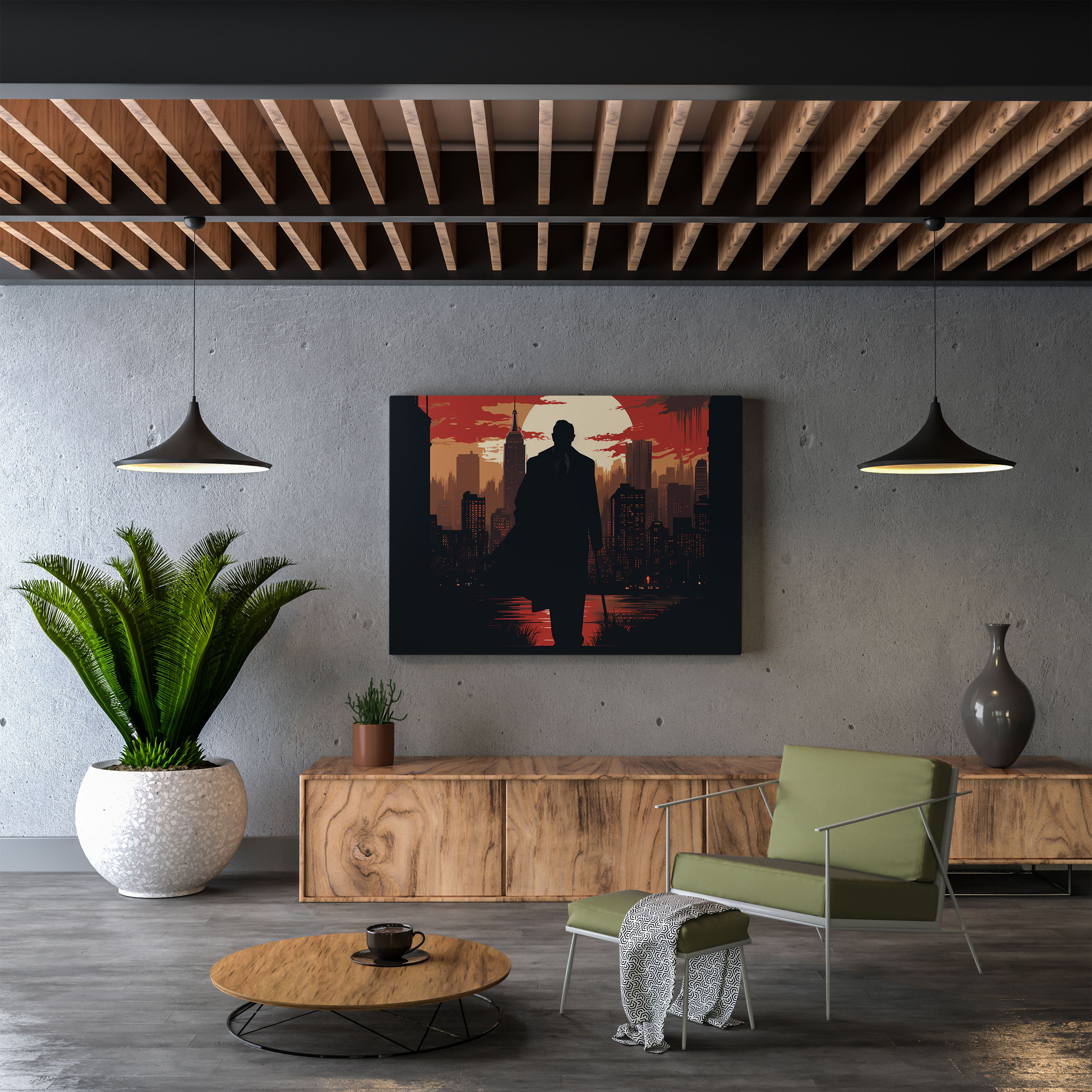 Godfather Canvas Print - Retro-Inspired Poster - Godfather, Retro-Inspired Poster, Godfather, Canvas Print