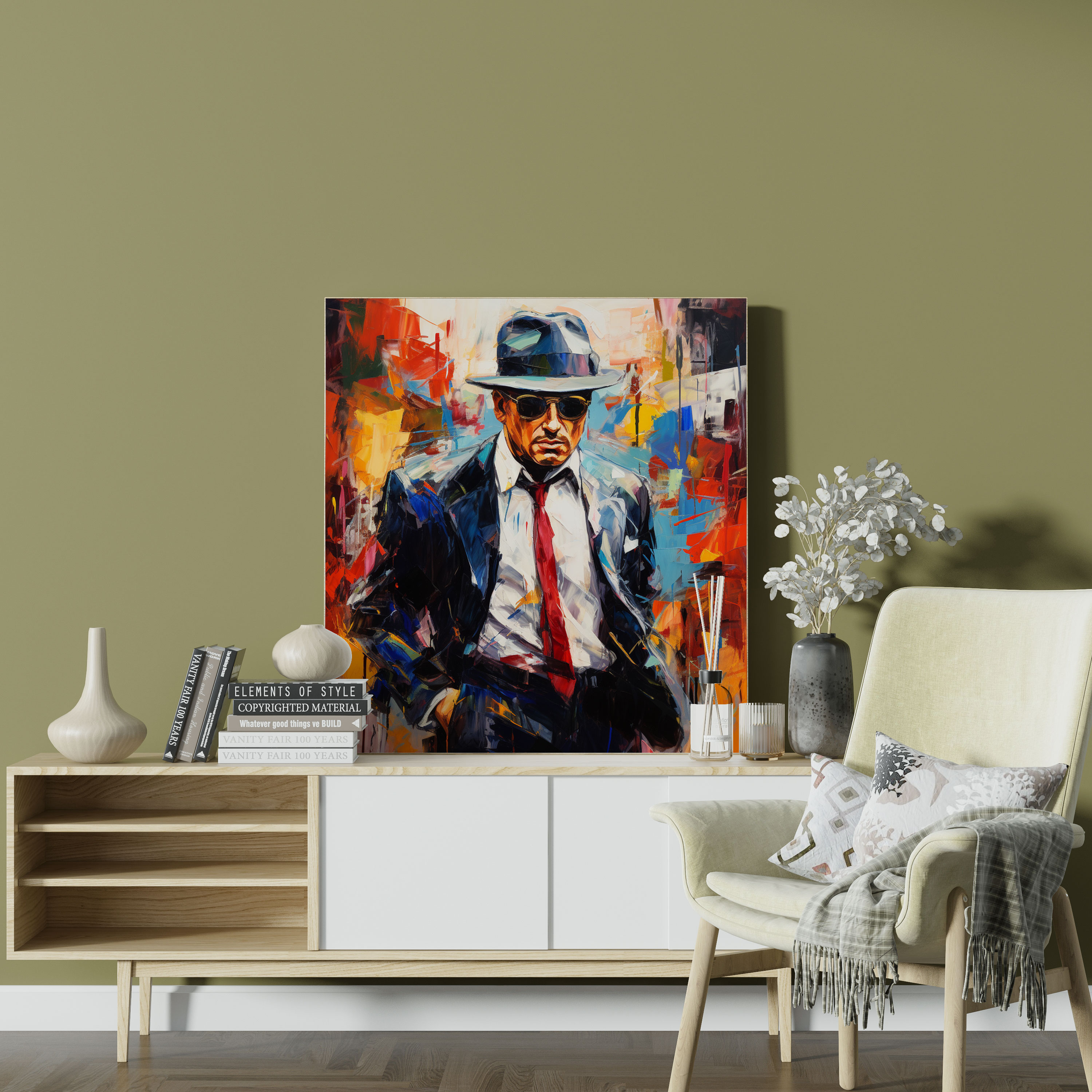 Godfather Canvas Print - Abstract Expressionist Artwork - Godfather, Canvas Wall Art, Canvas, Godfather