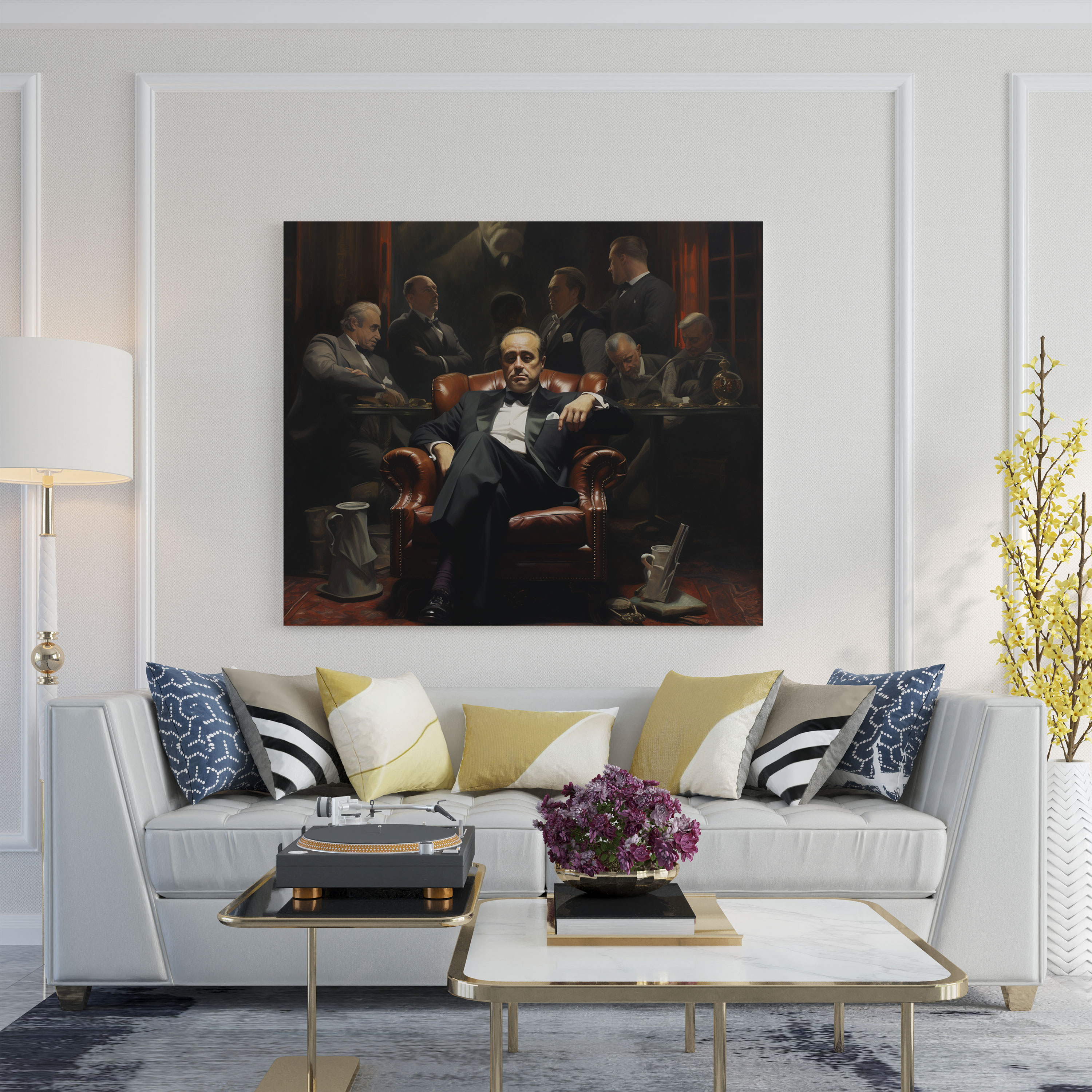 Godfather Classic Oil Painting Canvas Print - Godfather, Wall Art, Wall Decoration, Don Vito Corleone