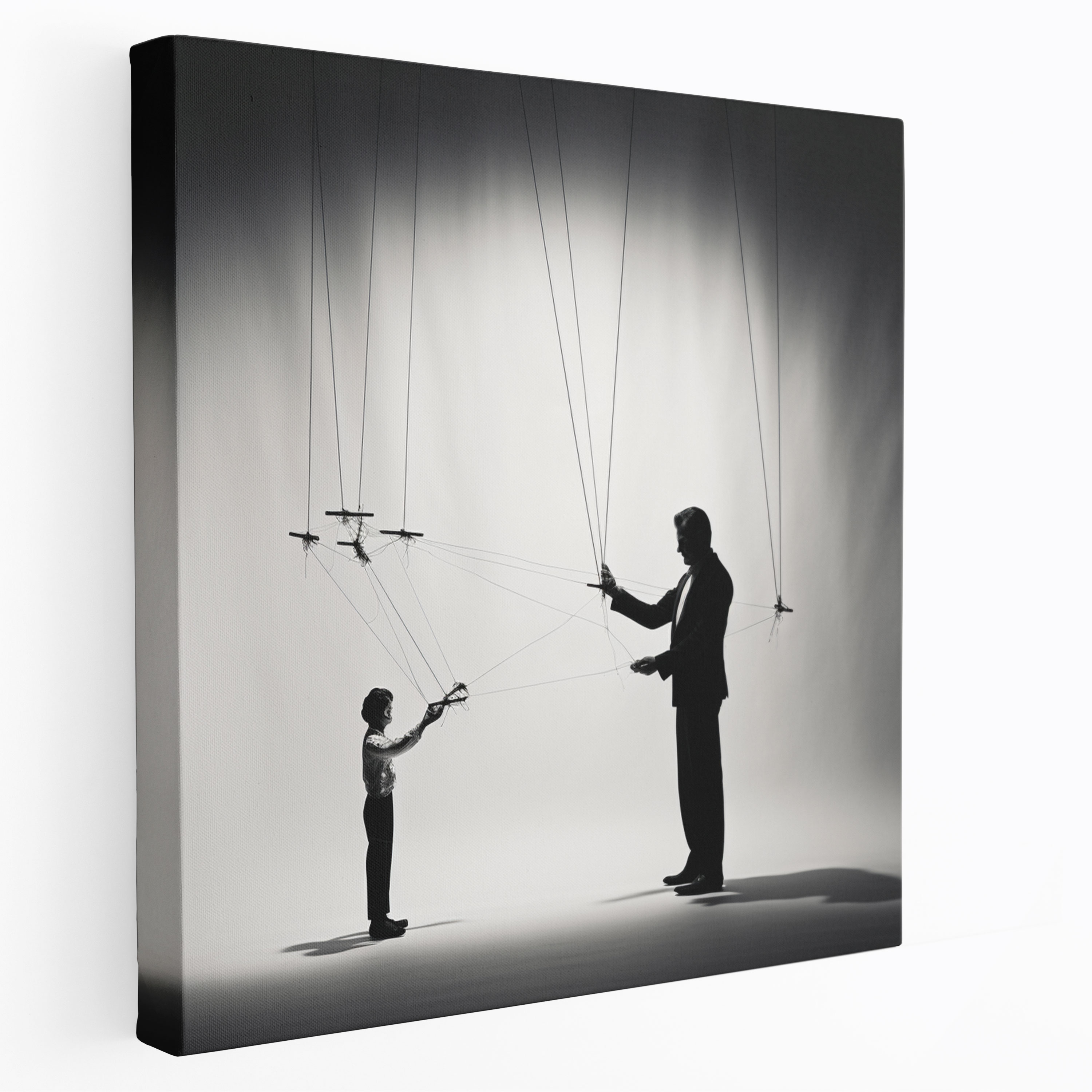 Godfather Silhouette Canvas Print - Godfather, Home Decoration, Canvas, Puppet Strings