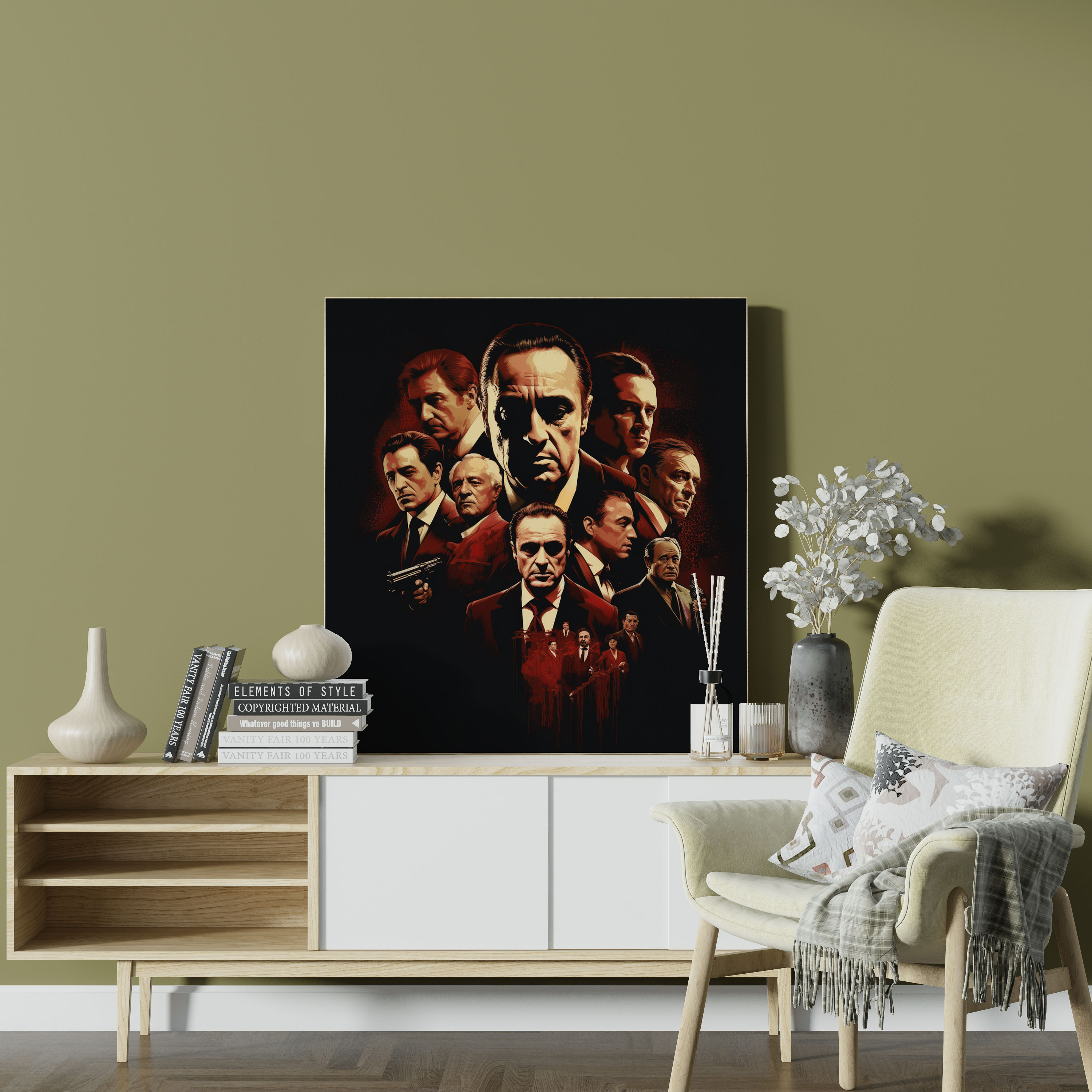 Godfather Vintage Movie Poster Canvas Print - Godfather, Intense, Canvas Wall Art, Canvas Print