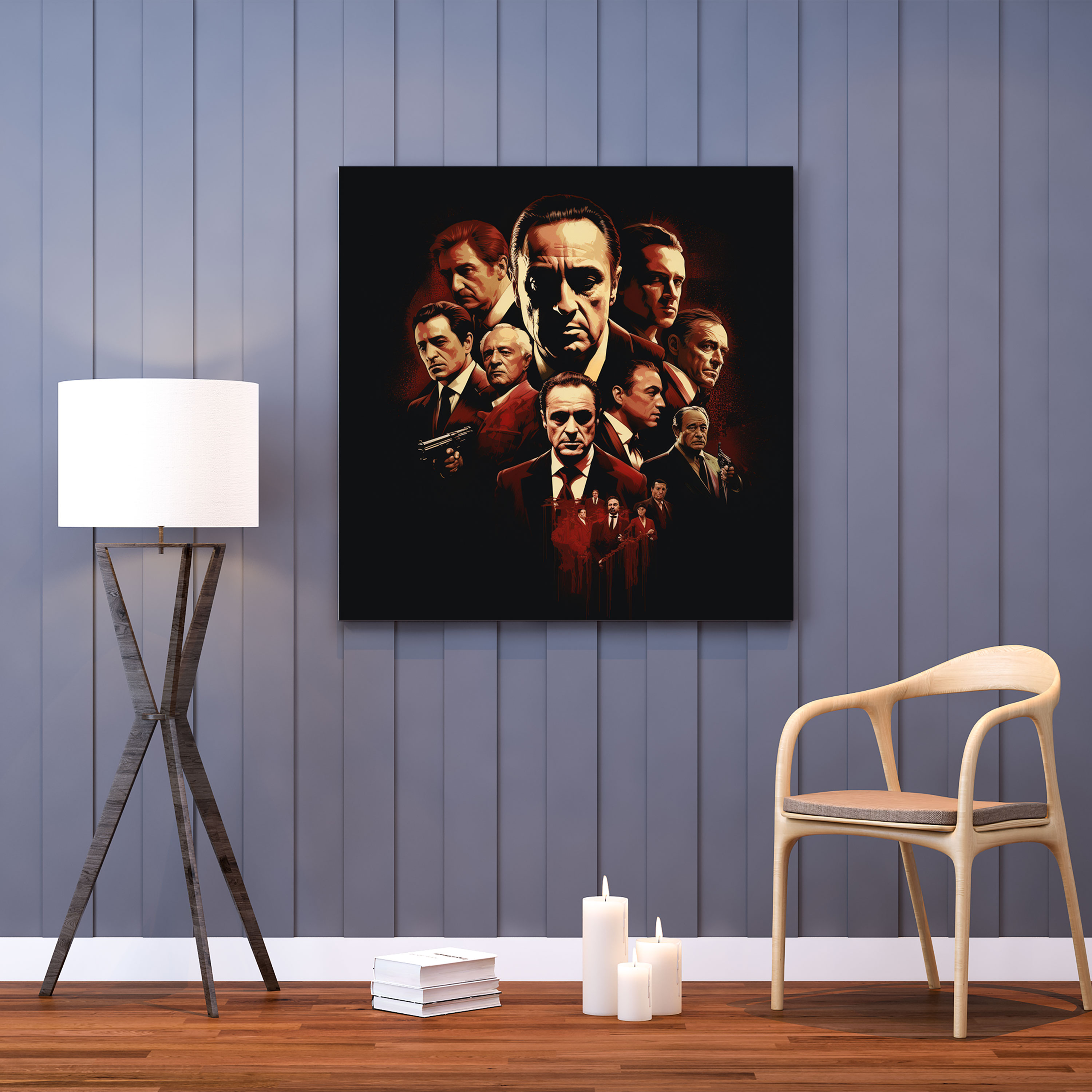 Godfather Vintage Movie Poster Canvas Print - Godfather, Intense, Canvas Wall Art, Canvas Print