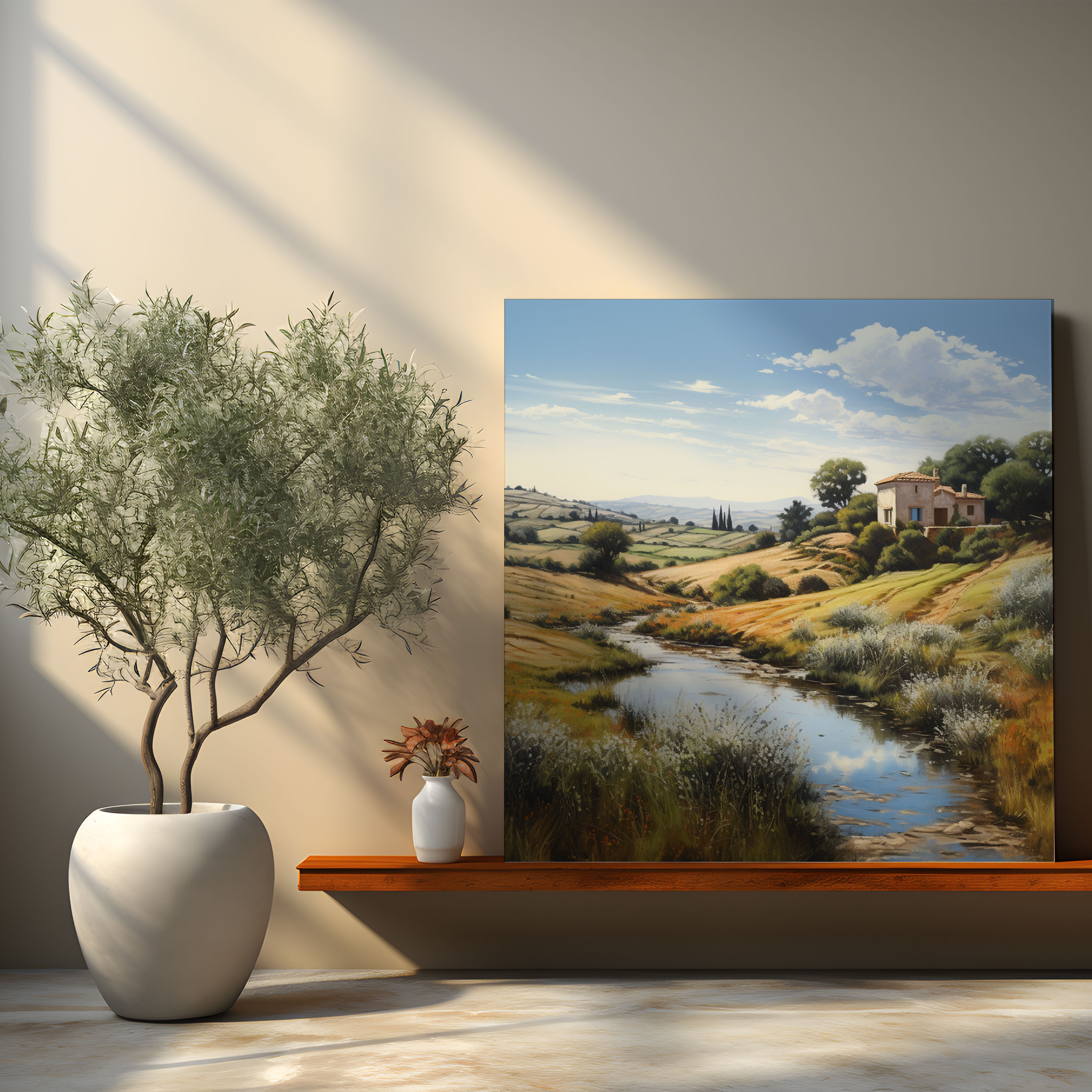 Godfather Sicilian Countryside Canvas Print - Godfather, Canvas Print, Landscape Painting, Home Decoration