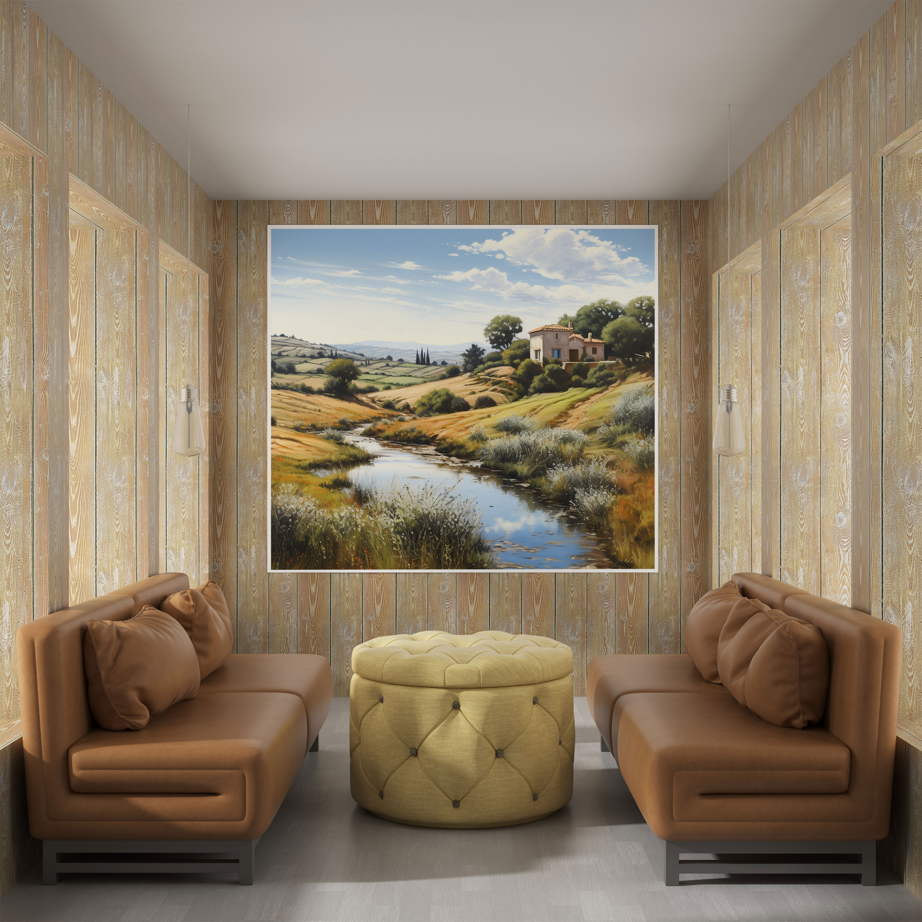Godfather Sicilian Countryside Canvas Print - Godfather, Canvas Print, Landscape Painting, Home Decoration