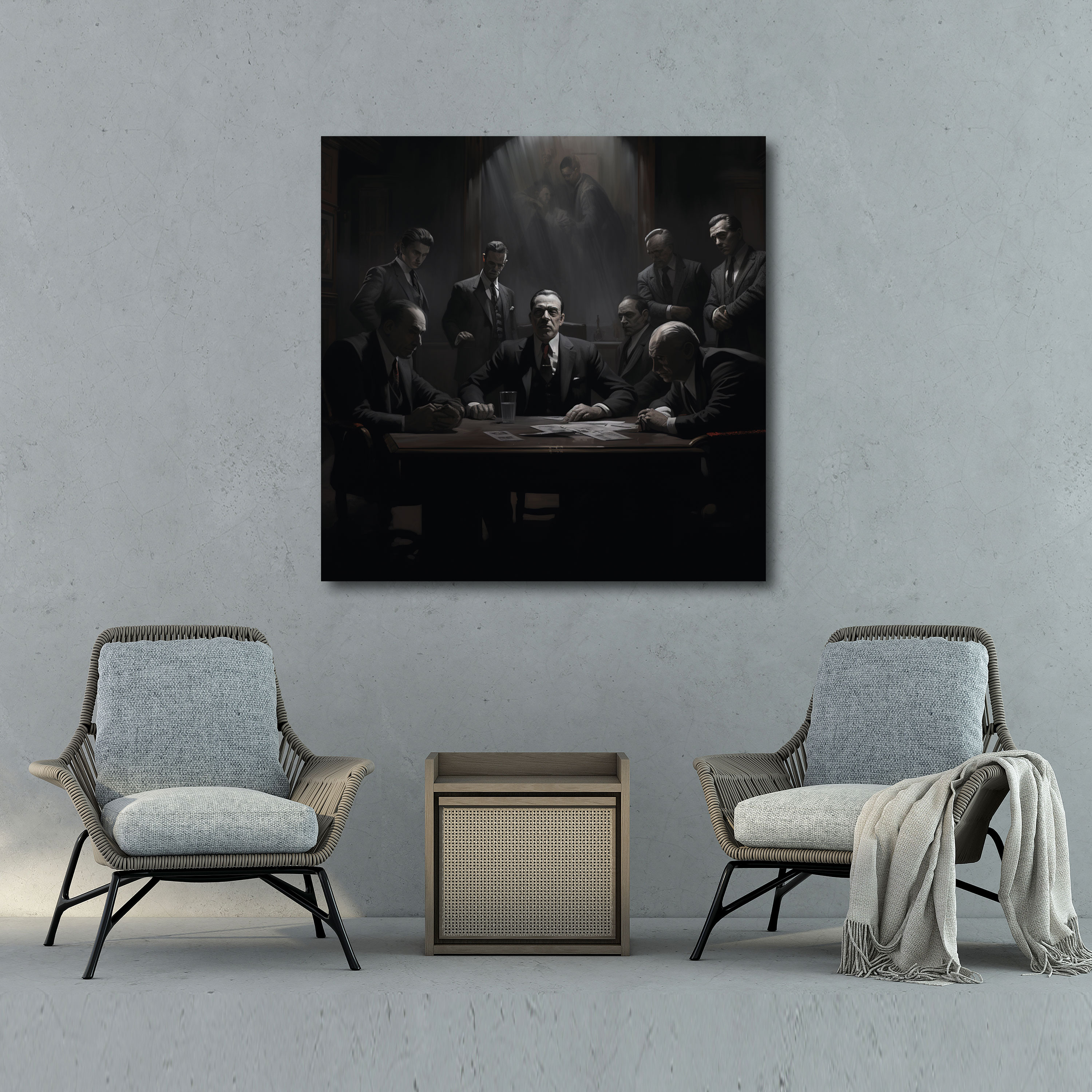 Godfather Canvas Wall Art - Godfather, Boss, Mafia, Wall Art