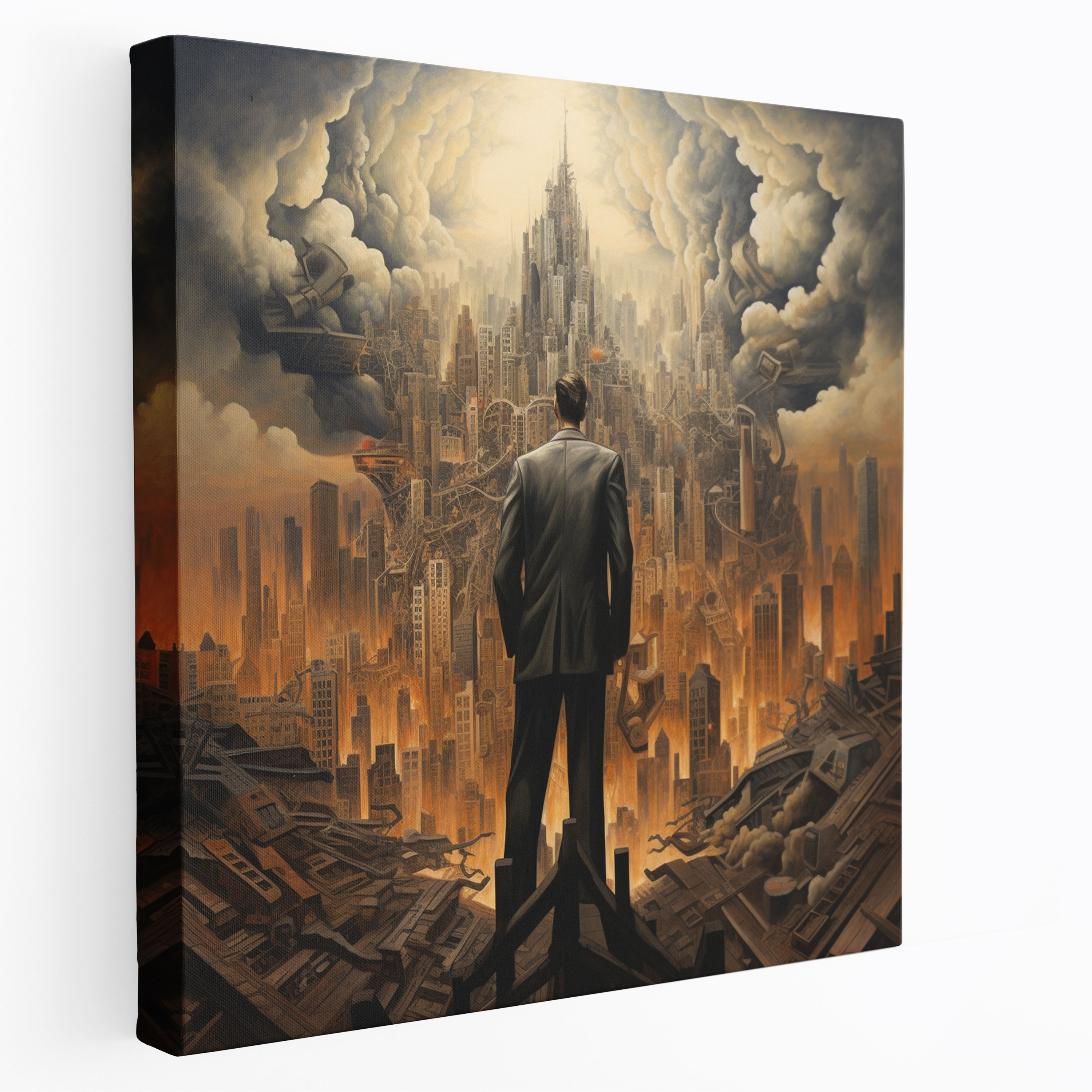 Godfather Surreal Canvas Print - Godfather, Canvas, City Skyline, Godfather