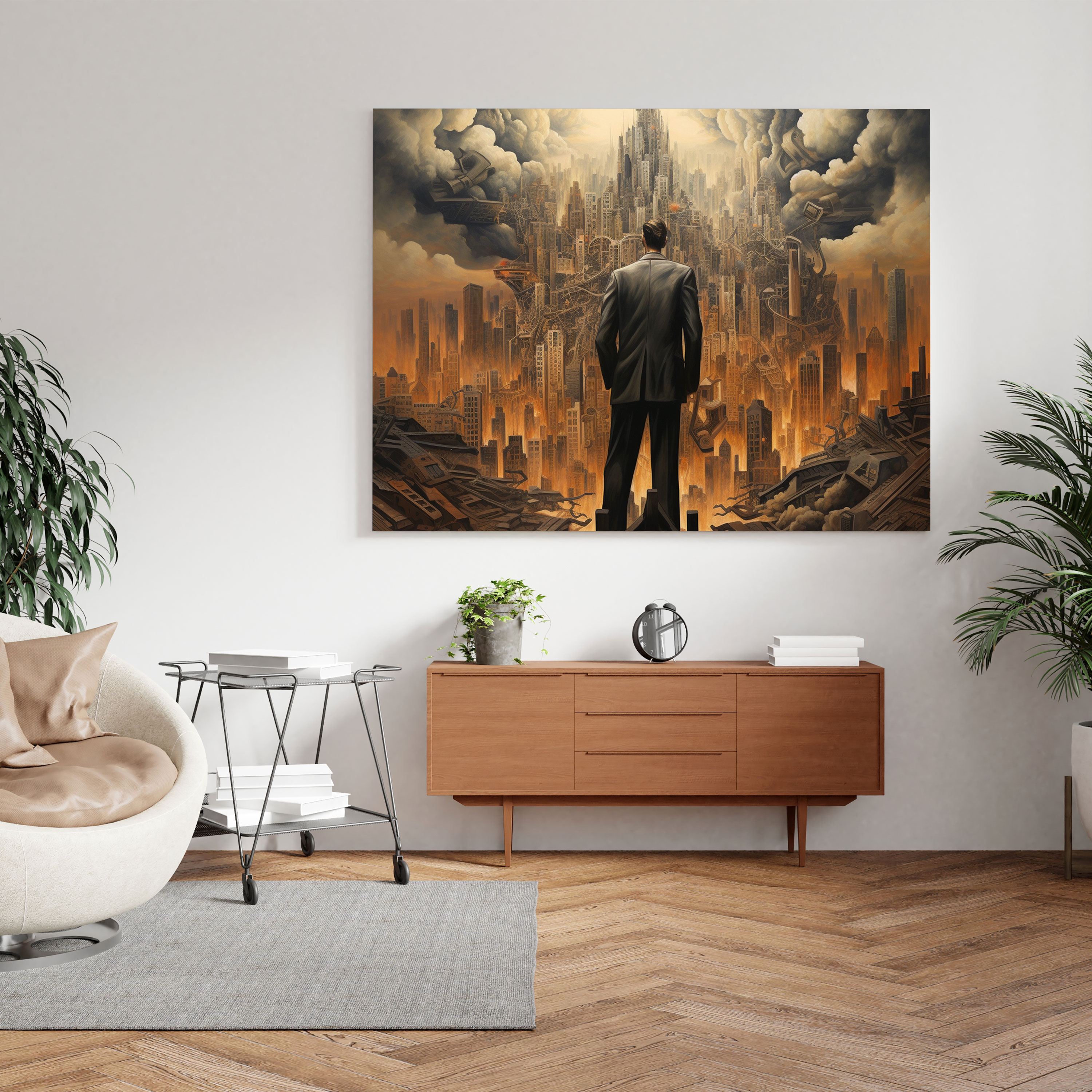 Godfather Surreal Canvas Print - Godfather, Canvas, City Skyline, Godfather