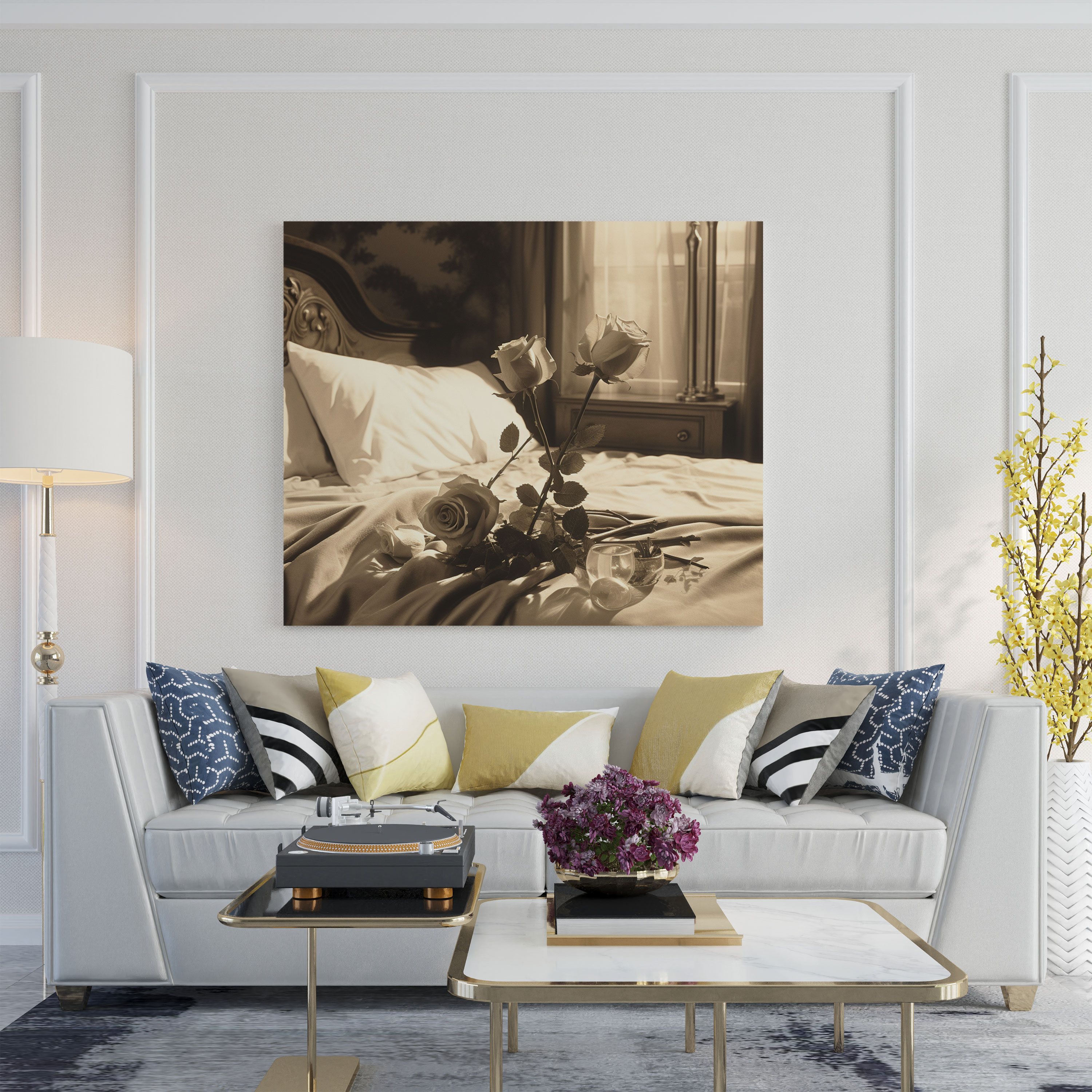 Godfather Rose Canvas - Godfather, Home Decoration, Bed, Canvas