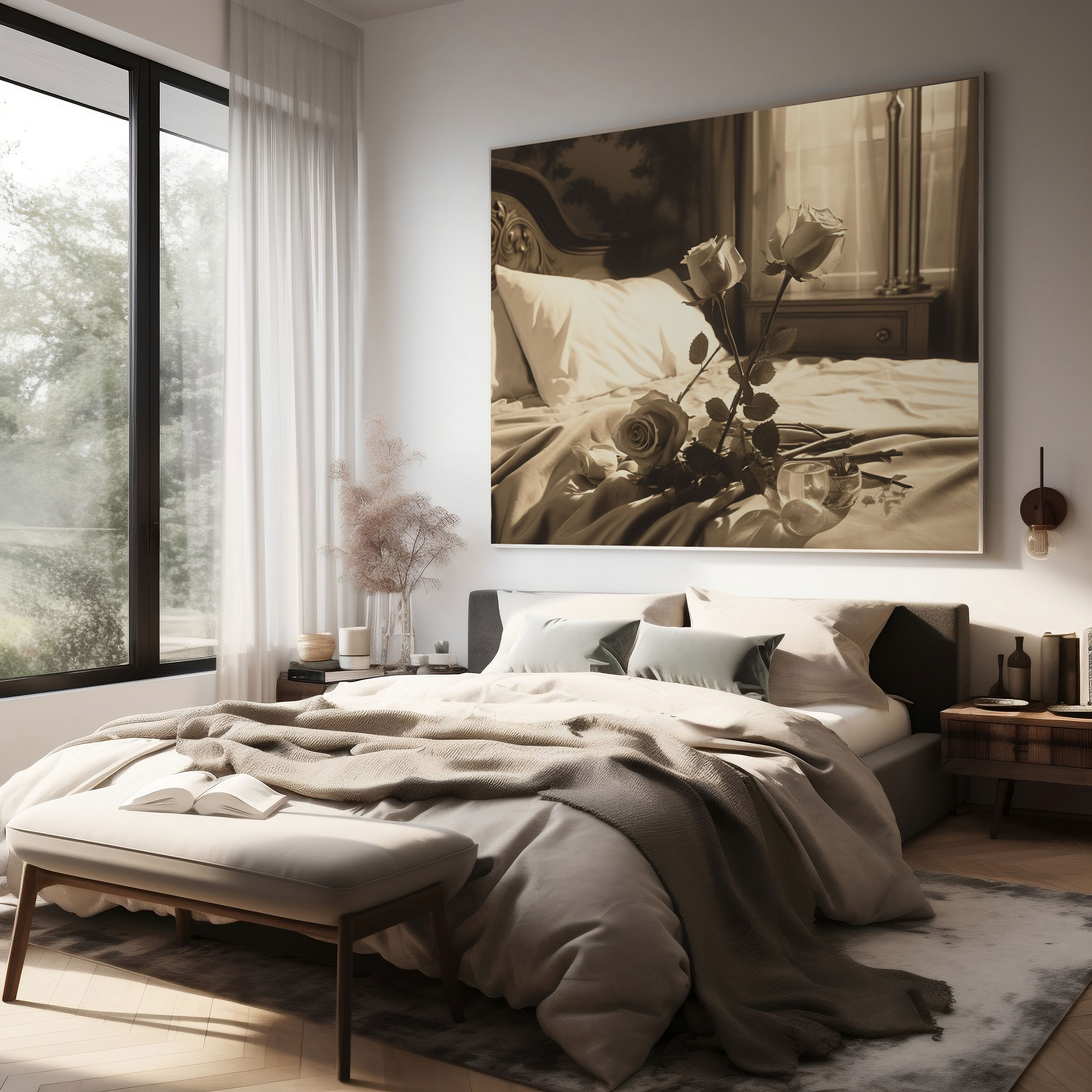 Godfather Rose Canvas - Godfather, Home Decoration, Bed, Canvas