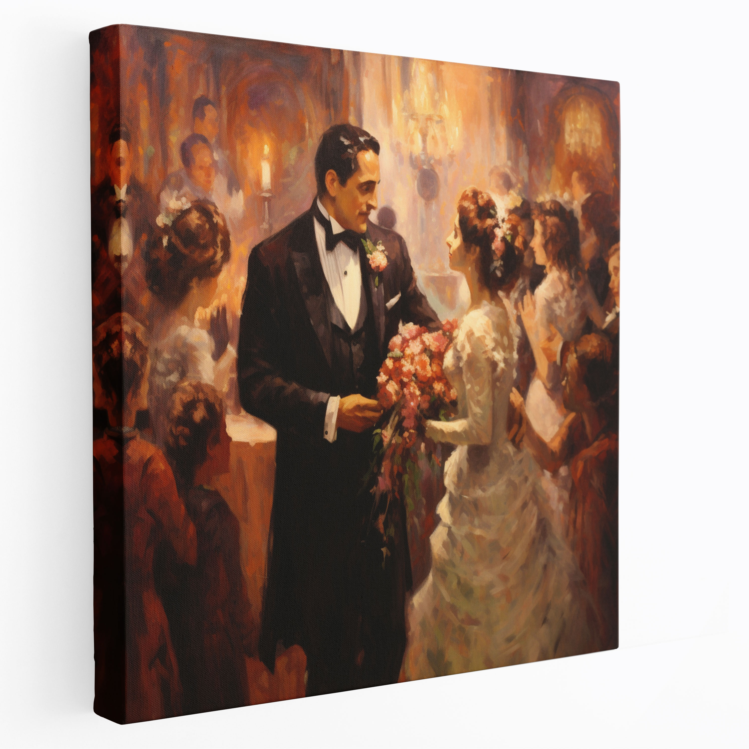 Godfather Wedding Canvas Art - Godfather, Canvas Wall Art, Impressionist Painting, Wall Art