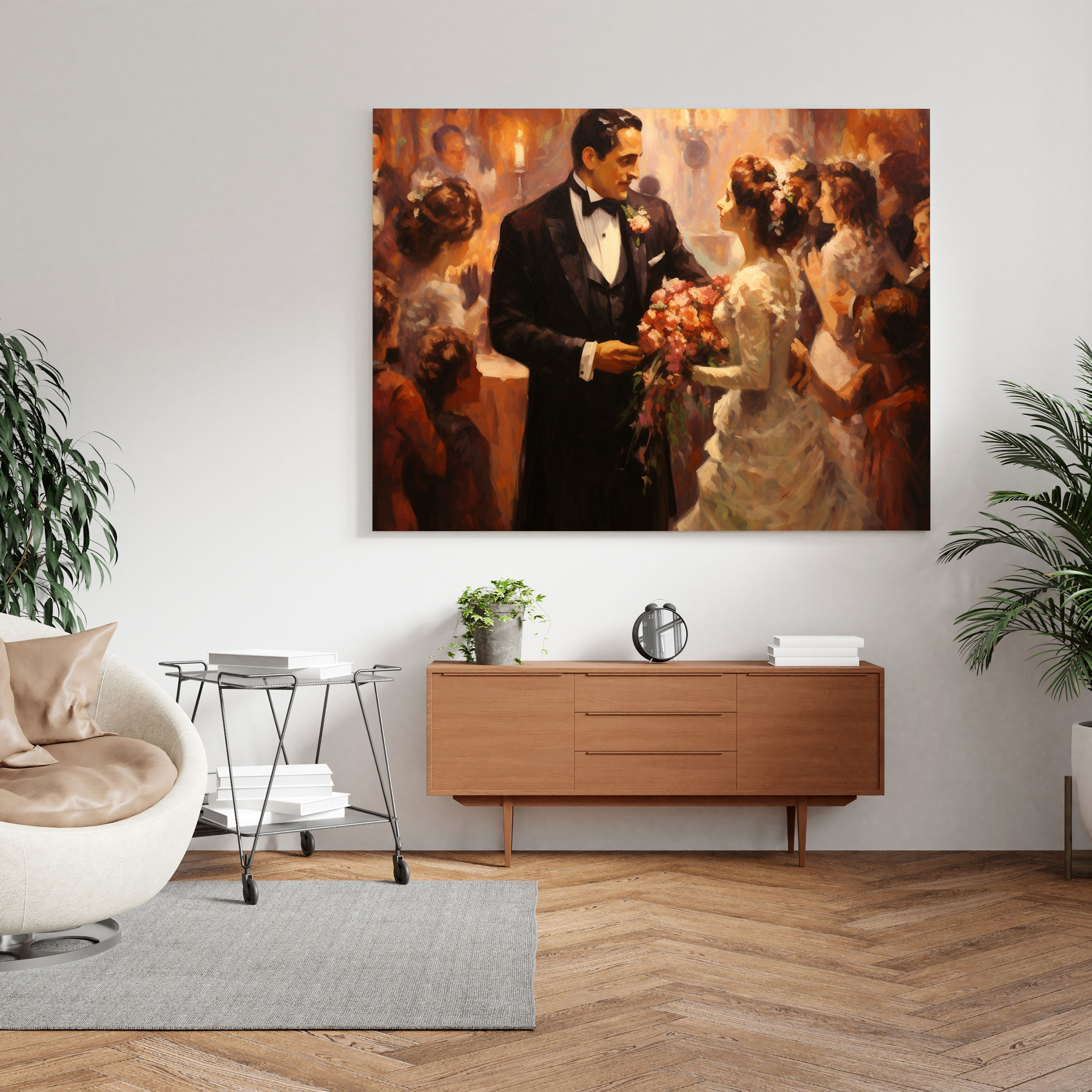 Godfather Wedding Canvas Art - Godfather, Canvas Wall Art, Impressionist Painting, Wall Art